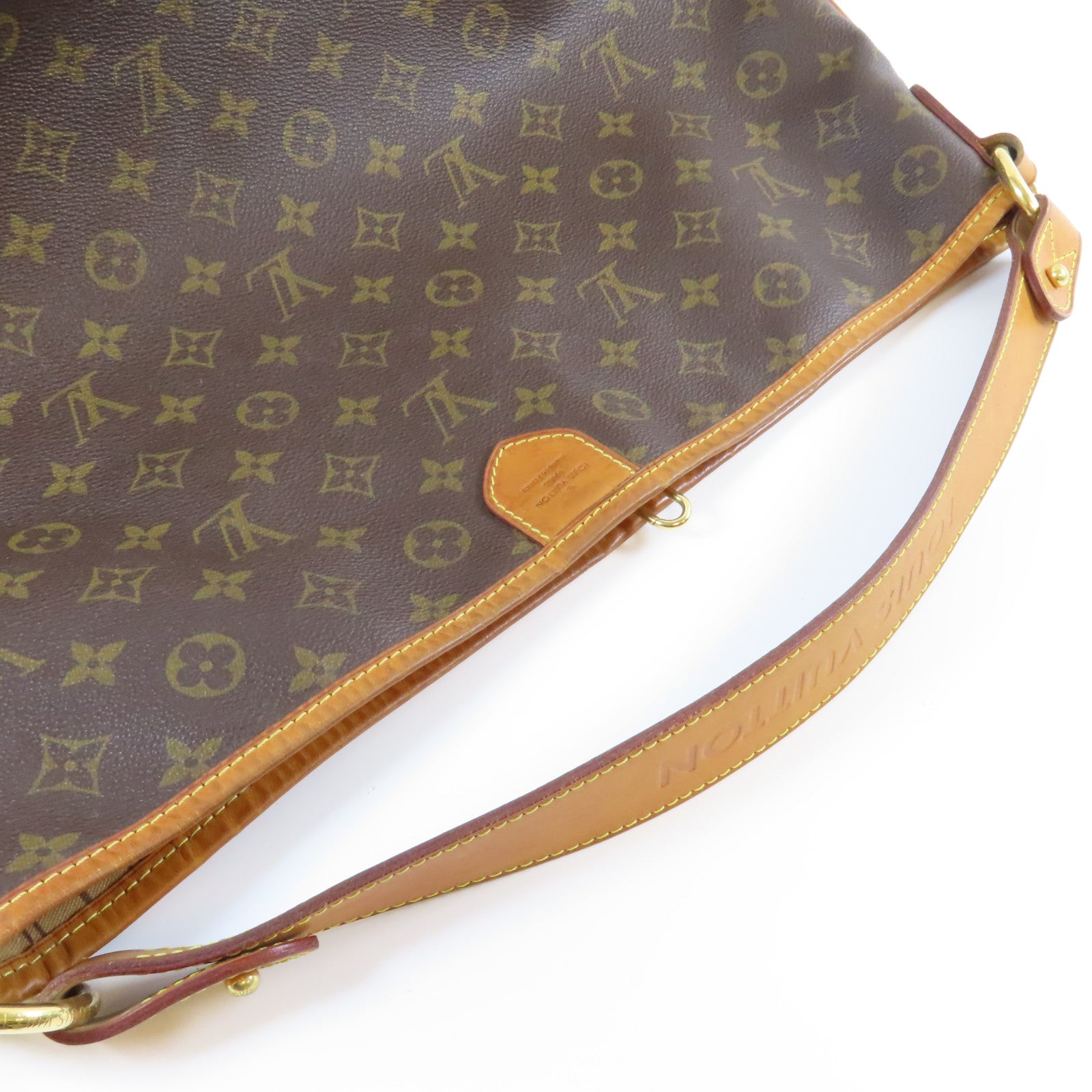 LOUIS VUITTON 【激減優惠】Monogram Deligtful MM金扣肩背袋啡色