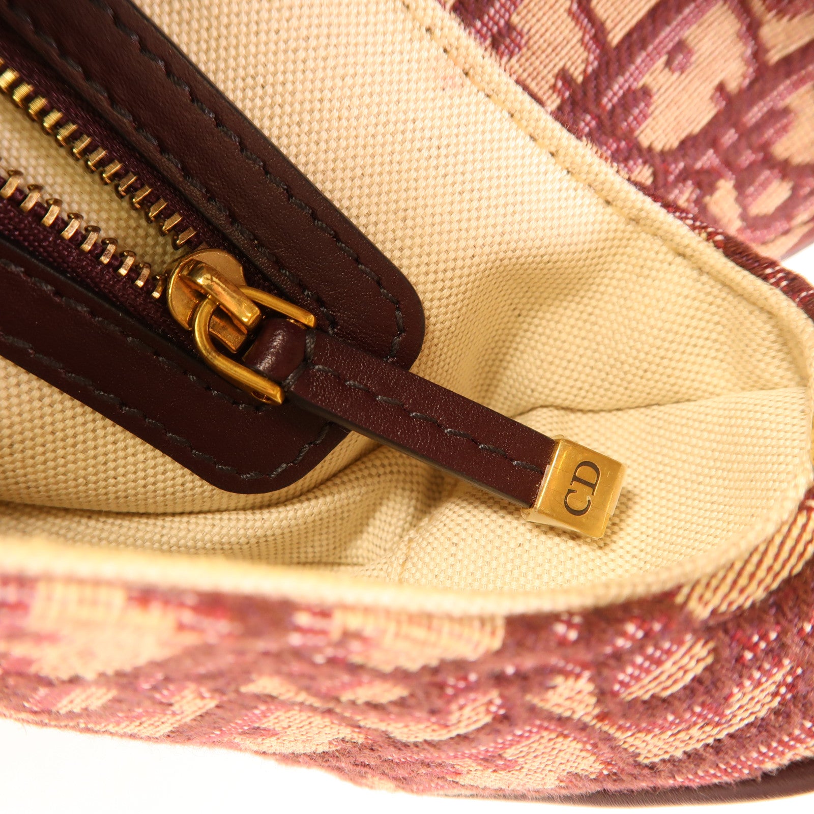 Dior 帆布Saddle Bag金扣肩背袋
