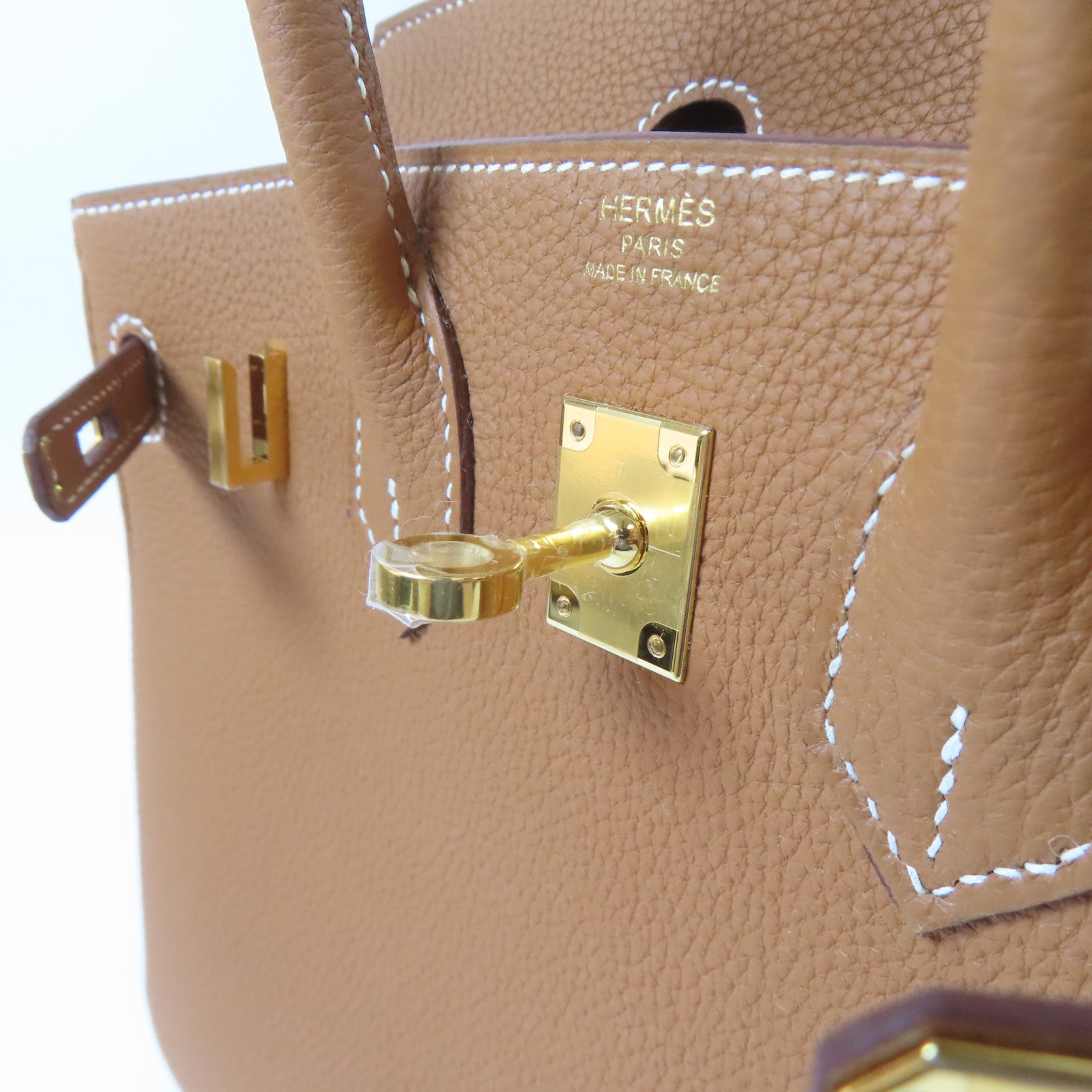 HERMES Togo皮革Birkin 25金扣手挽袋Gold啡色