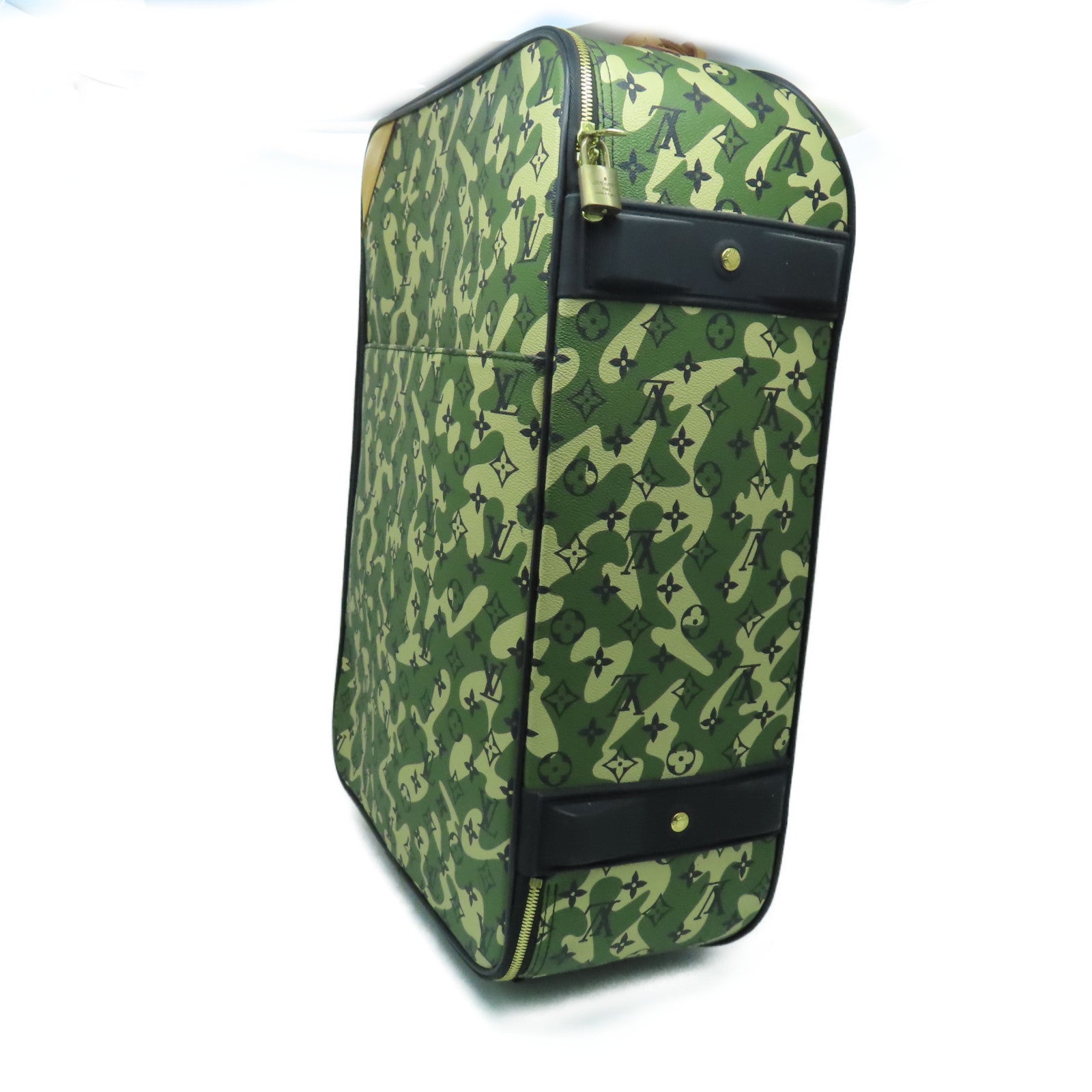 LOUIS VUITTON **【激減優惠】Monogram Camouflage Pegase 60金扣行李箱綠色