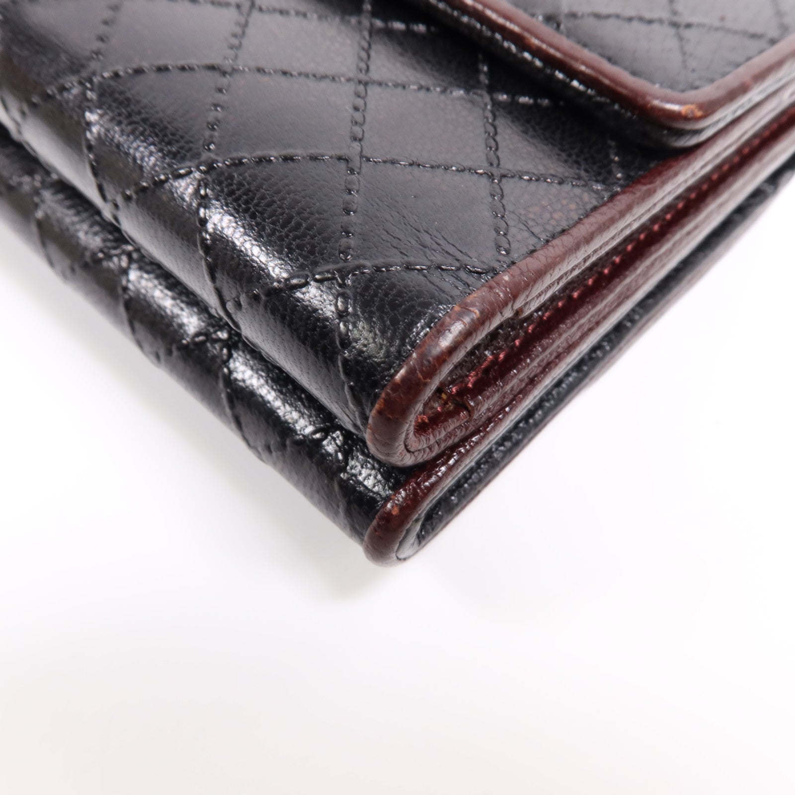 CHANEL 牛皮皮革Wallet銀扣錢包