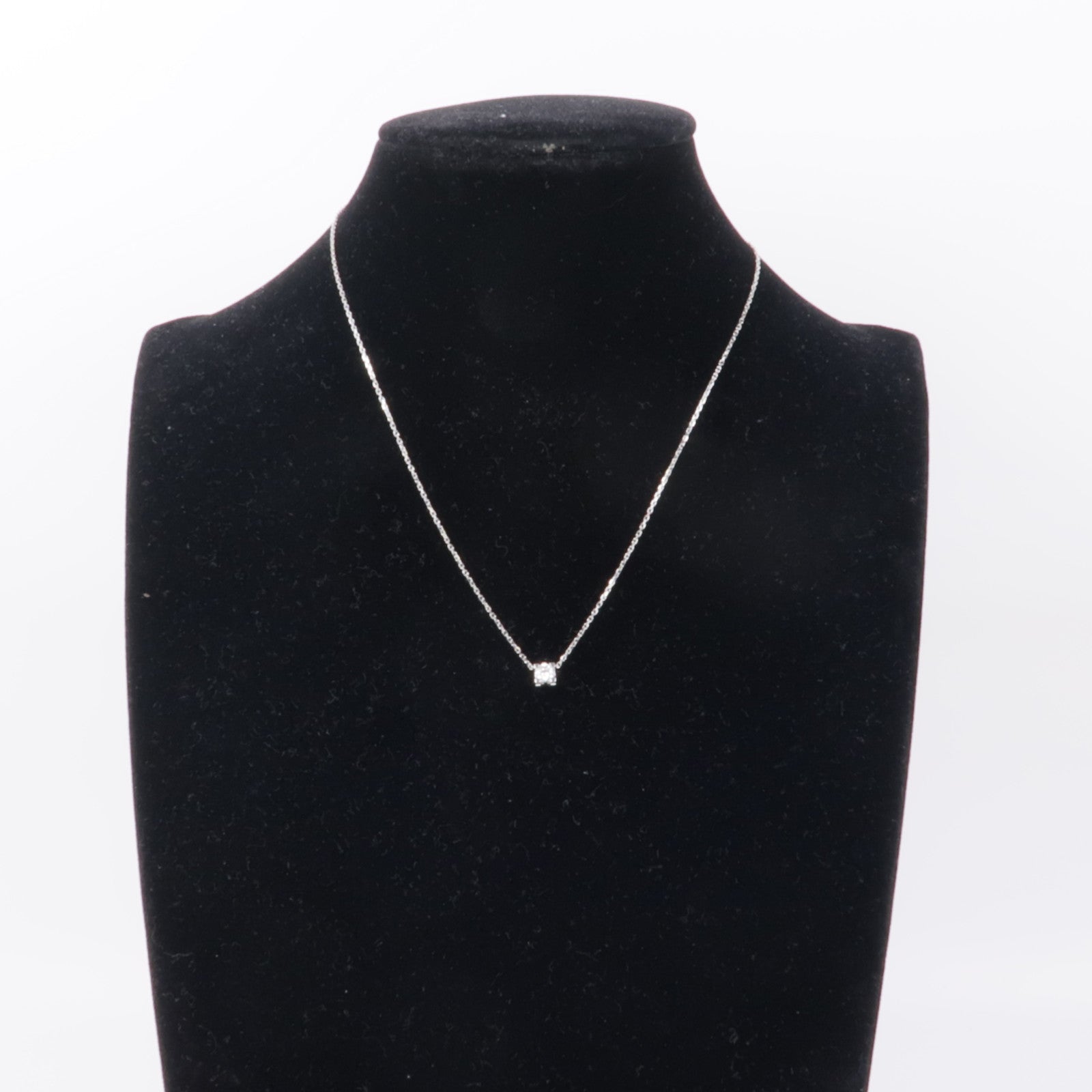 CARTIER 18K白金C De Diamond Necklace項鍊