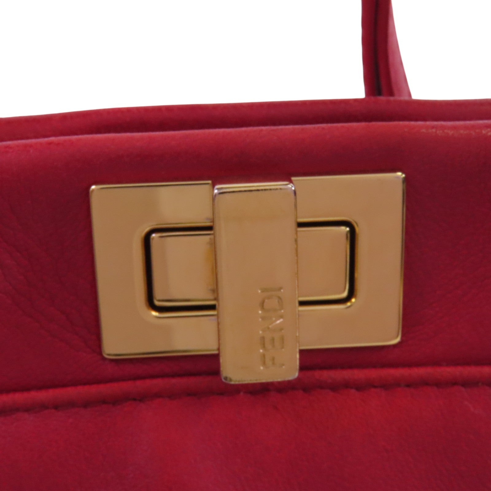 FENDI 羊皮皮革Peekaboo Mini金扣手挽肩背兩用袋