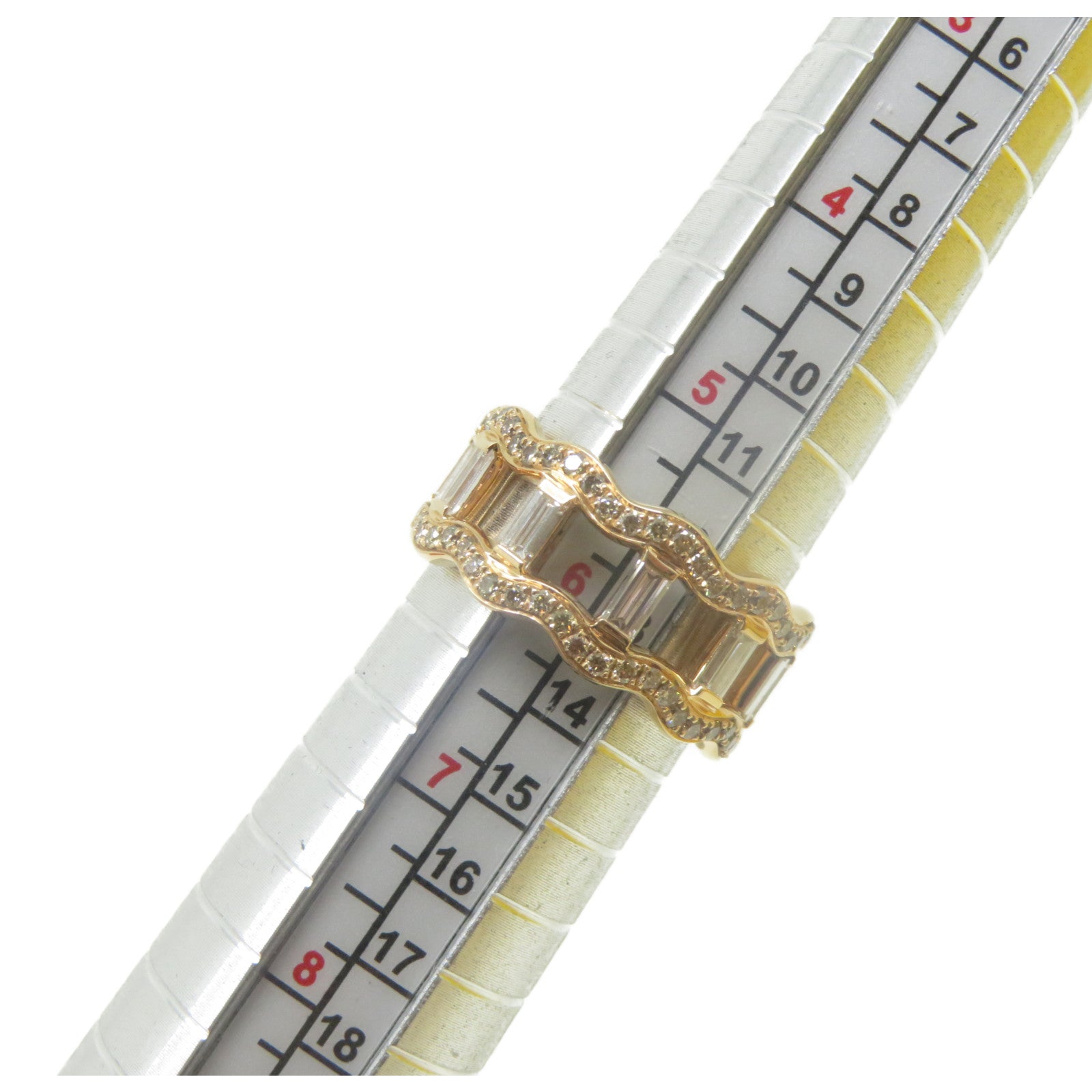 HERMES 18K玫瑰金Rose Gold Diamond Ring鑽石戒指US#6