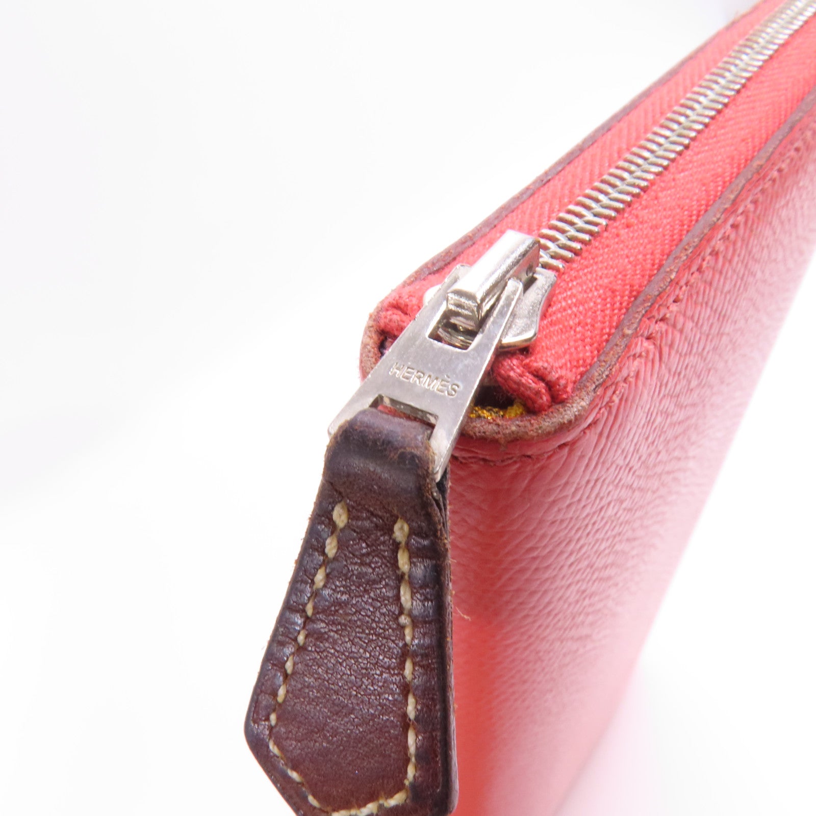 HERMES Epsom皮革Azap Silk In Long Wallet銀扣長錢包T5 Rose Jaipur