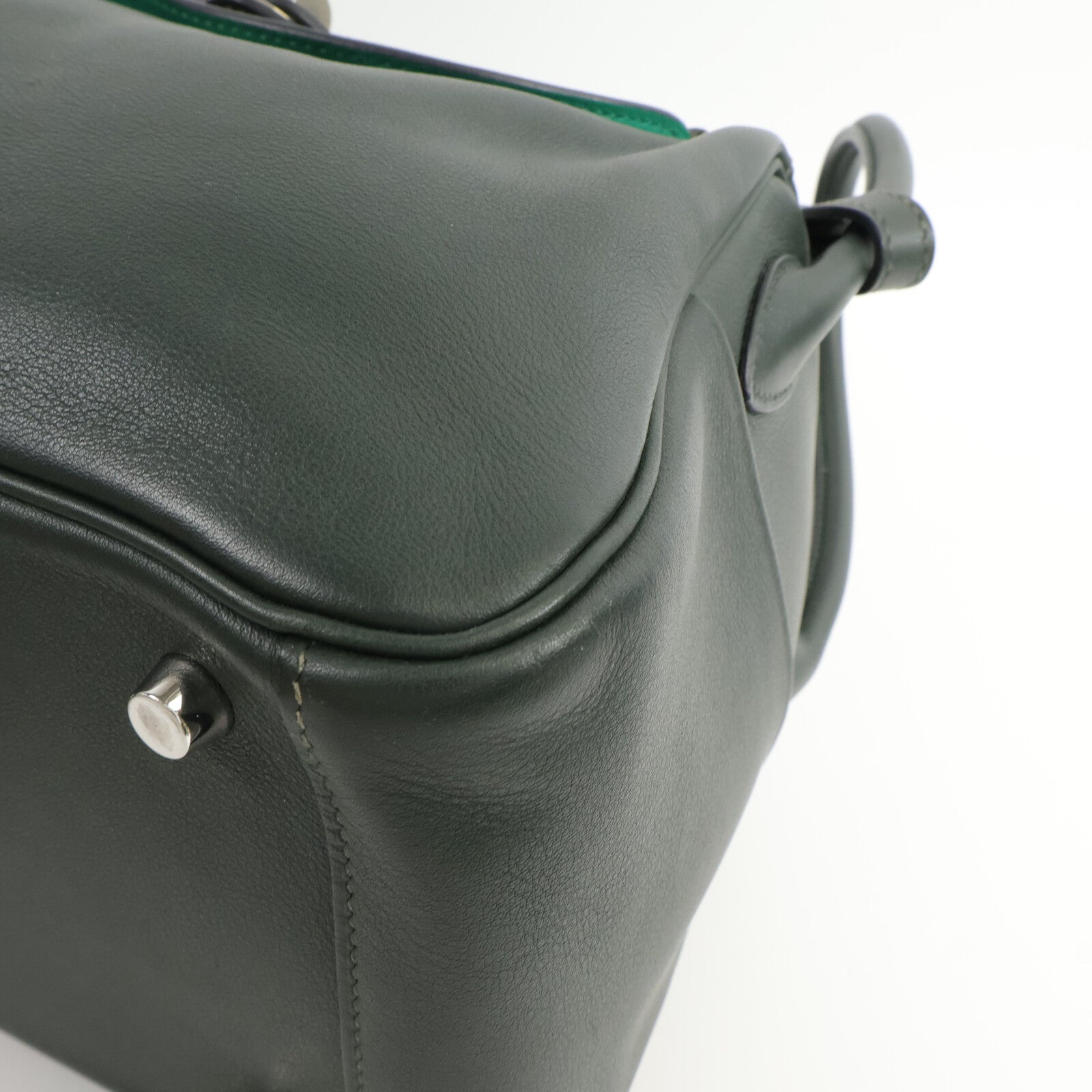 HERMES Swift皮革Lindy 26手挽肩背兩用袋Vert Cypres
