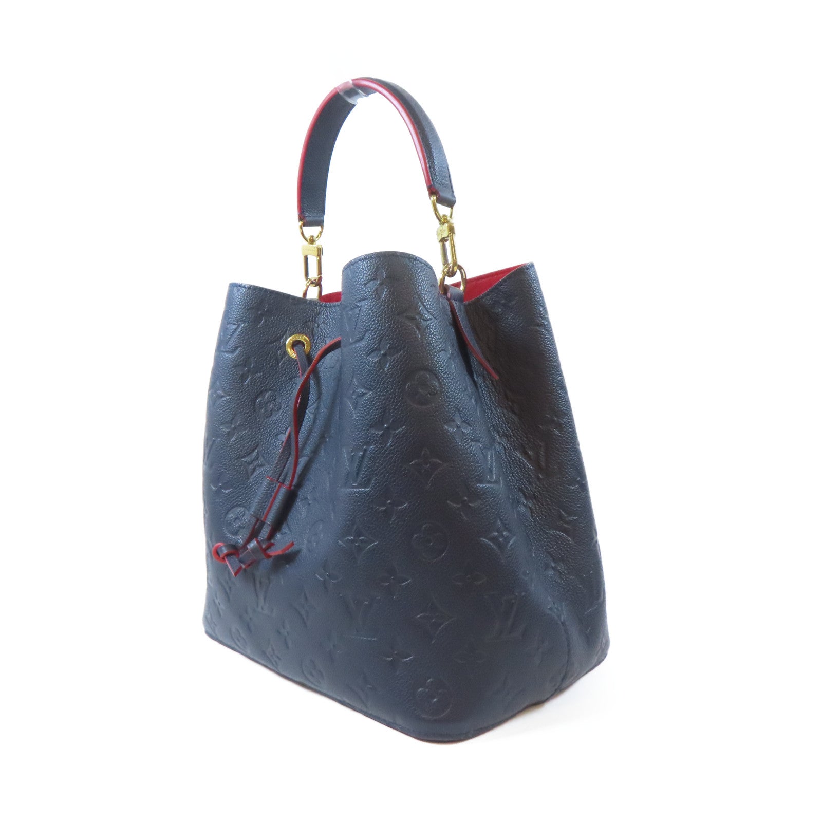 LOUIS VUITTON Monogram Empreinte Neo Noe金扣手挽肩背兩用袋深藍色