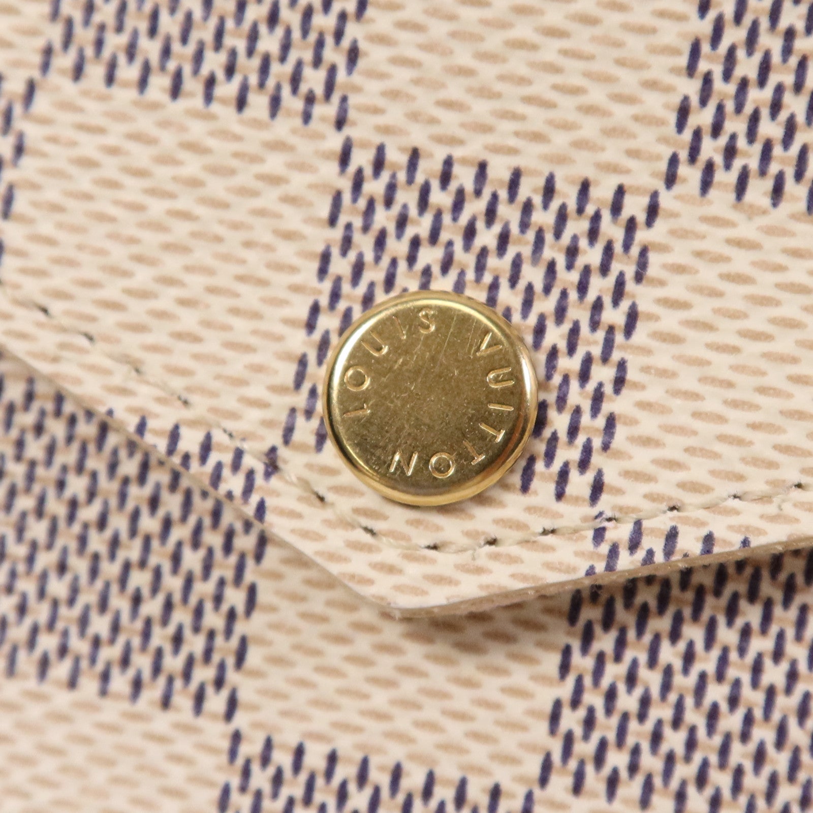 LOUIS VUITTON 【激減優惠】Damier Azur Felicie Pochette金扣肩背袋