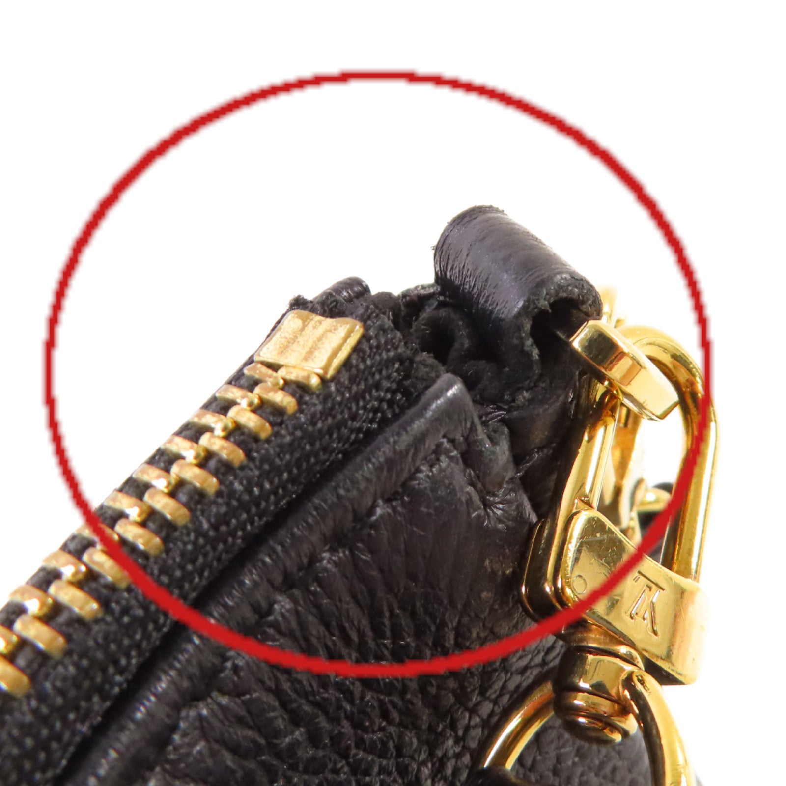 LOUIS VUITTON Monogram Empreinte Multi Pochette Accessoires Shoulder Bag金扣肩背袋黑色