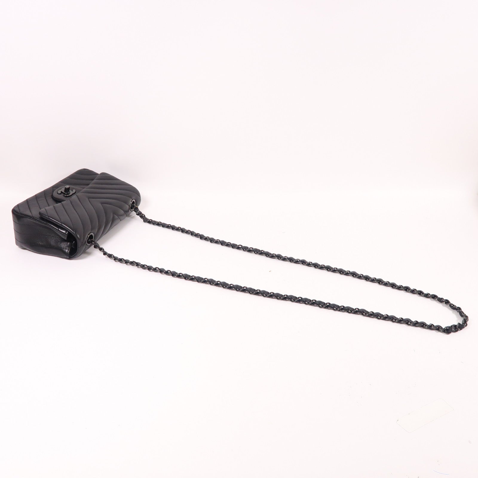 CHANEL 羊皮皮革Mini Classic 20鏈帶肩背袋黑色