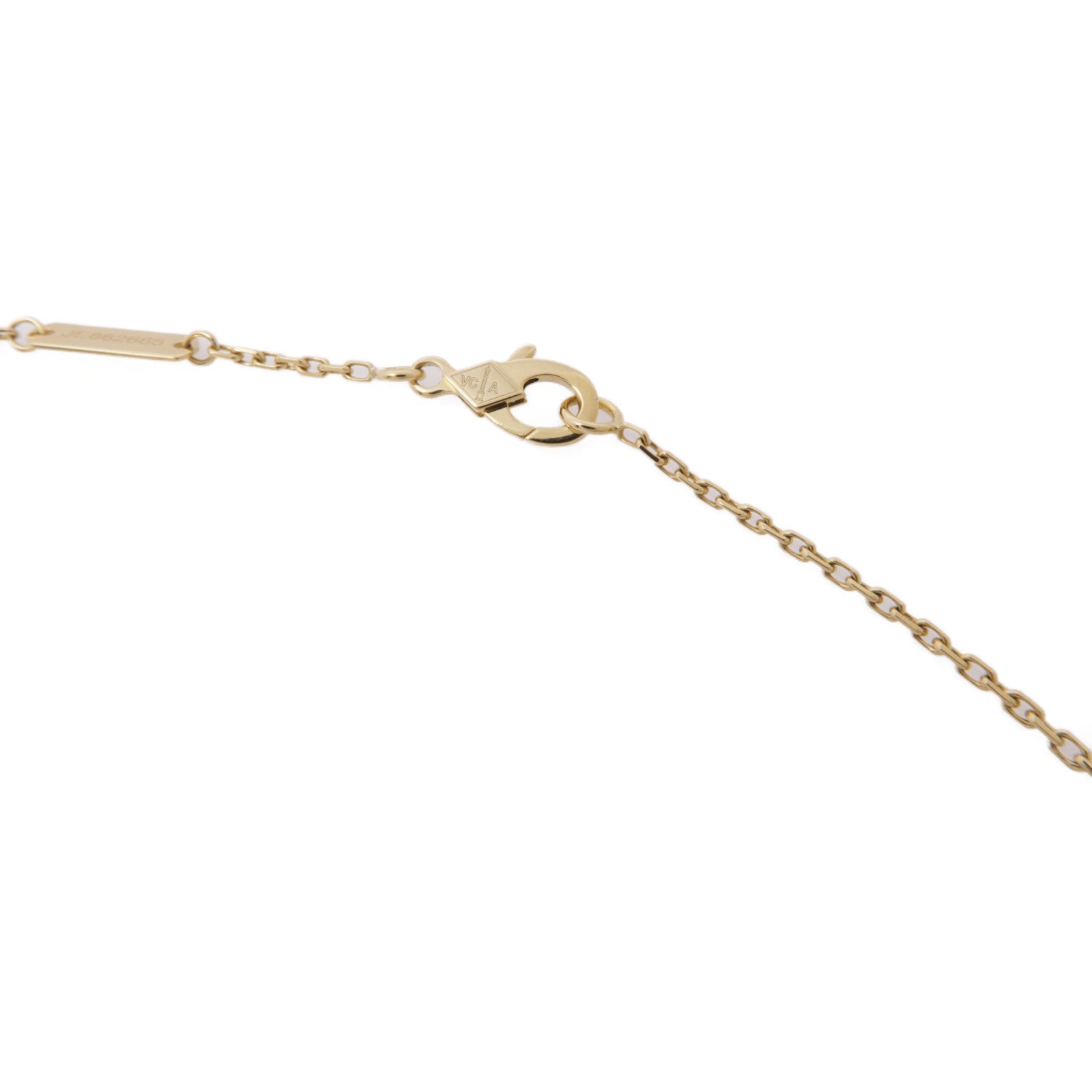 Van Cleef & Arpels 18K黃金Vintage Alhambra Pendant縞瑪瑙項鍊