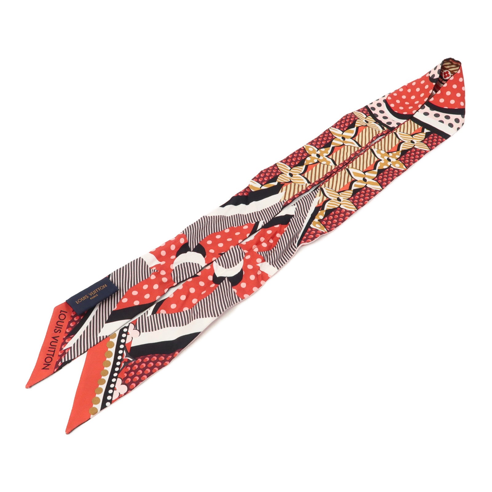 LOUIS VUITTON 【清倉大減價】絲質Bandeau BB PopLV絲巾紅色