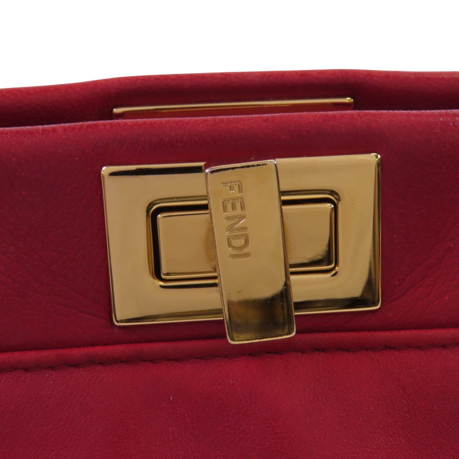 FENDI 羊皮皮革Peekaboo Mini金扣手挽肩背兩用袋