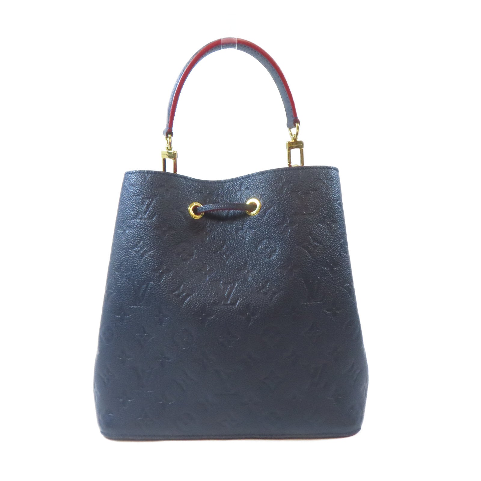 LOUIS VUITTON Monogram Empreinte Neo Noe金扣手挽肩背兩用袋深藍色