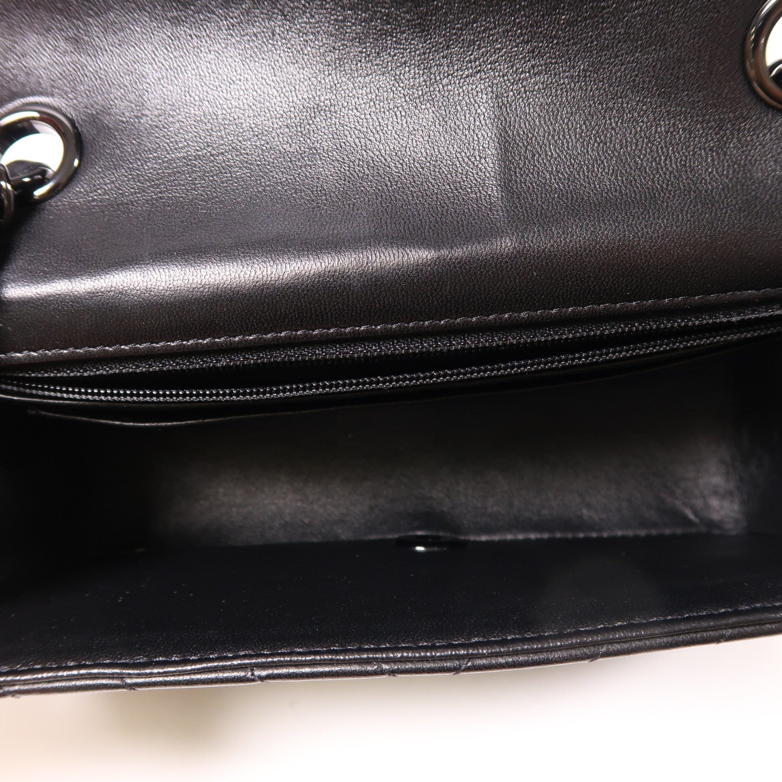 CHANEL 羊皮皮革Mini Classic 20鏈帶肩背袋黑色