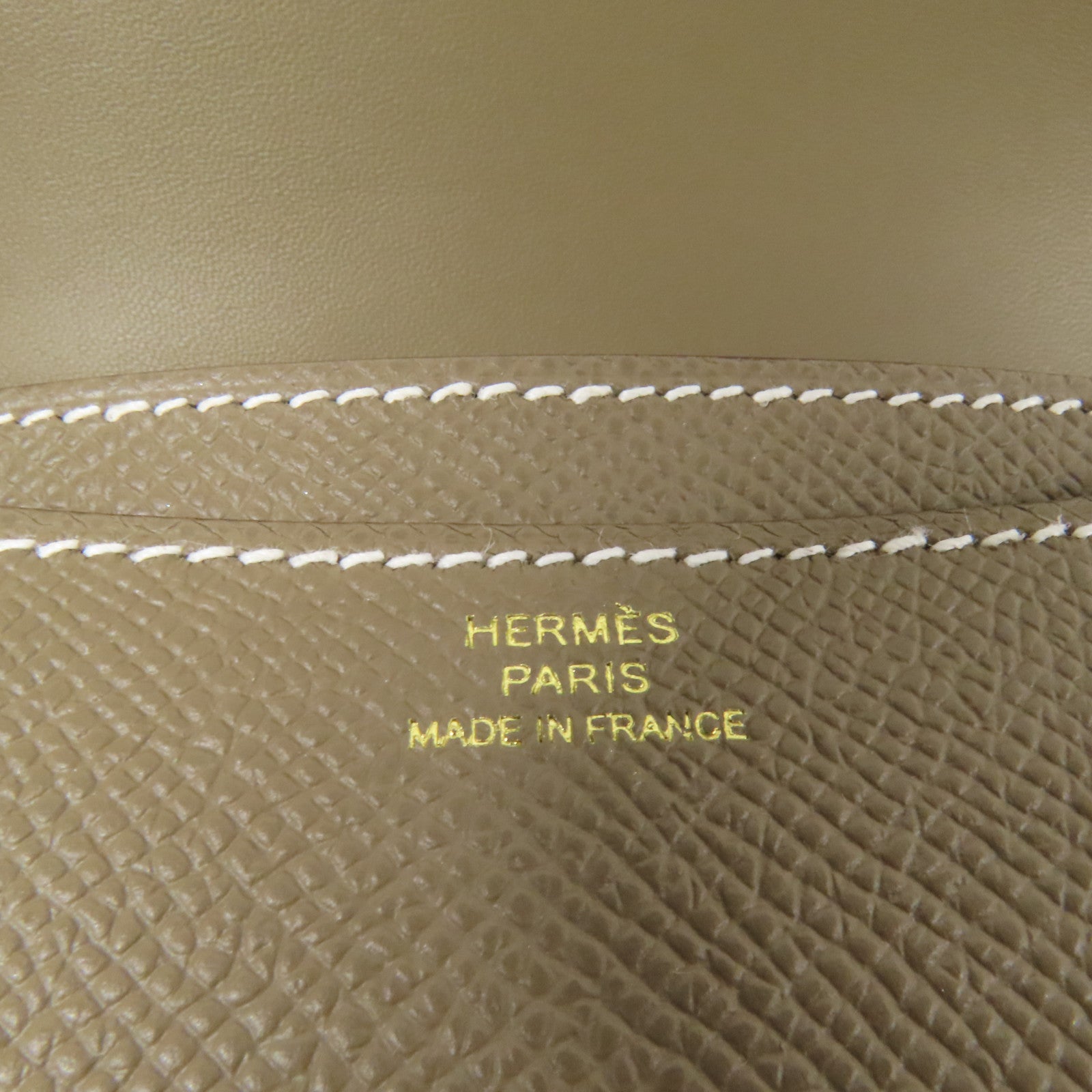 HERMES Epsom皮革Constance Mini金扣肩背袋Etoupe