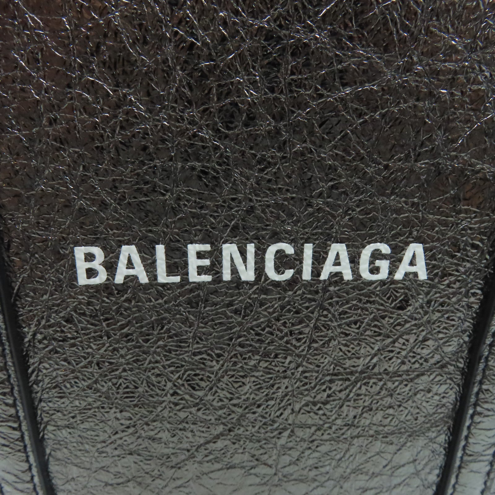 BALENCIAGA 【激減優惠】牛皮皮革Everyday XXS Tote 2Way Shoulder Bag手挽肩背兩用袋碳灰銀色