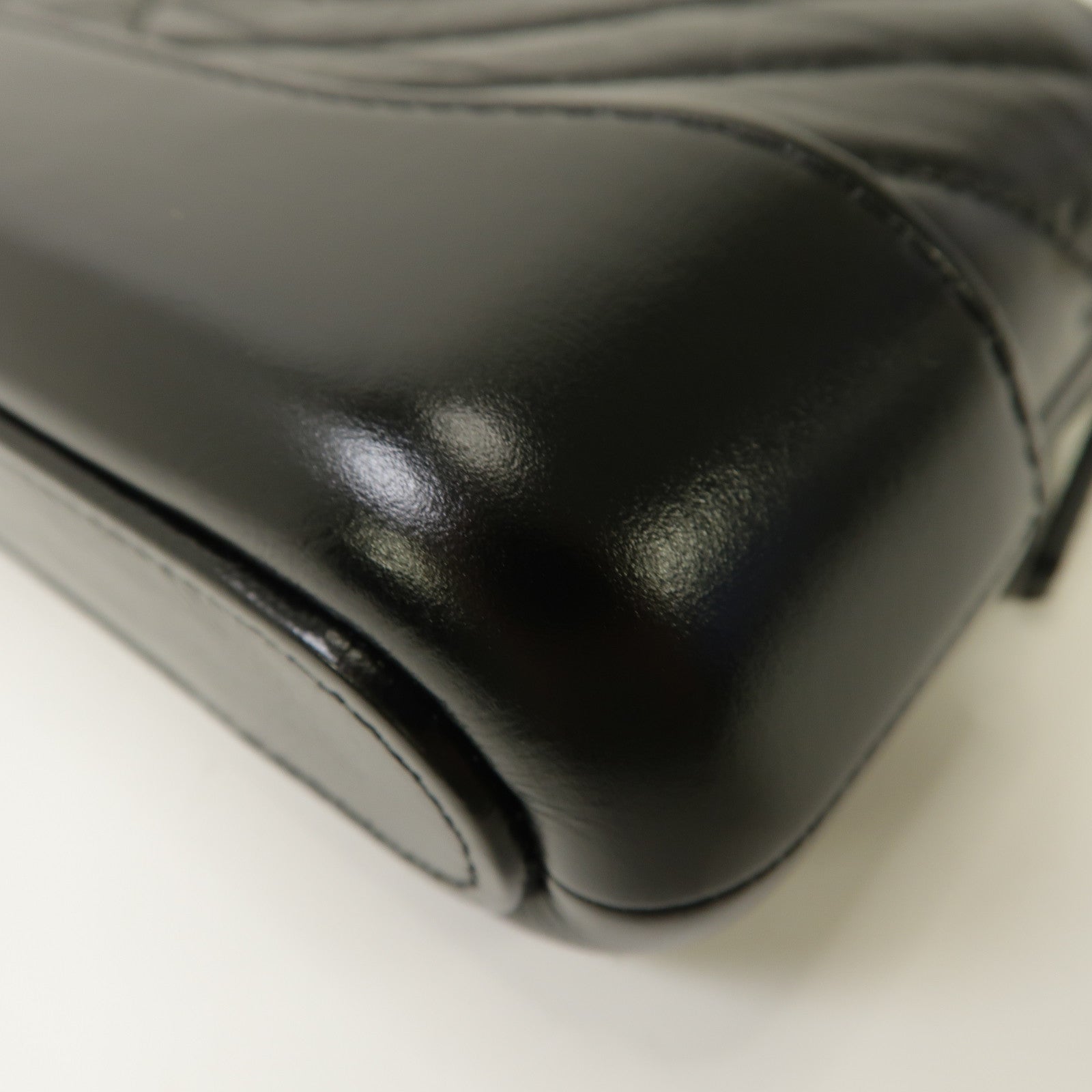 CHANEL 斜紋牛皮皮革Gabrielle Wallet On Chain銀扣鏈帶肩背袋黑色