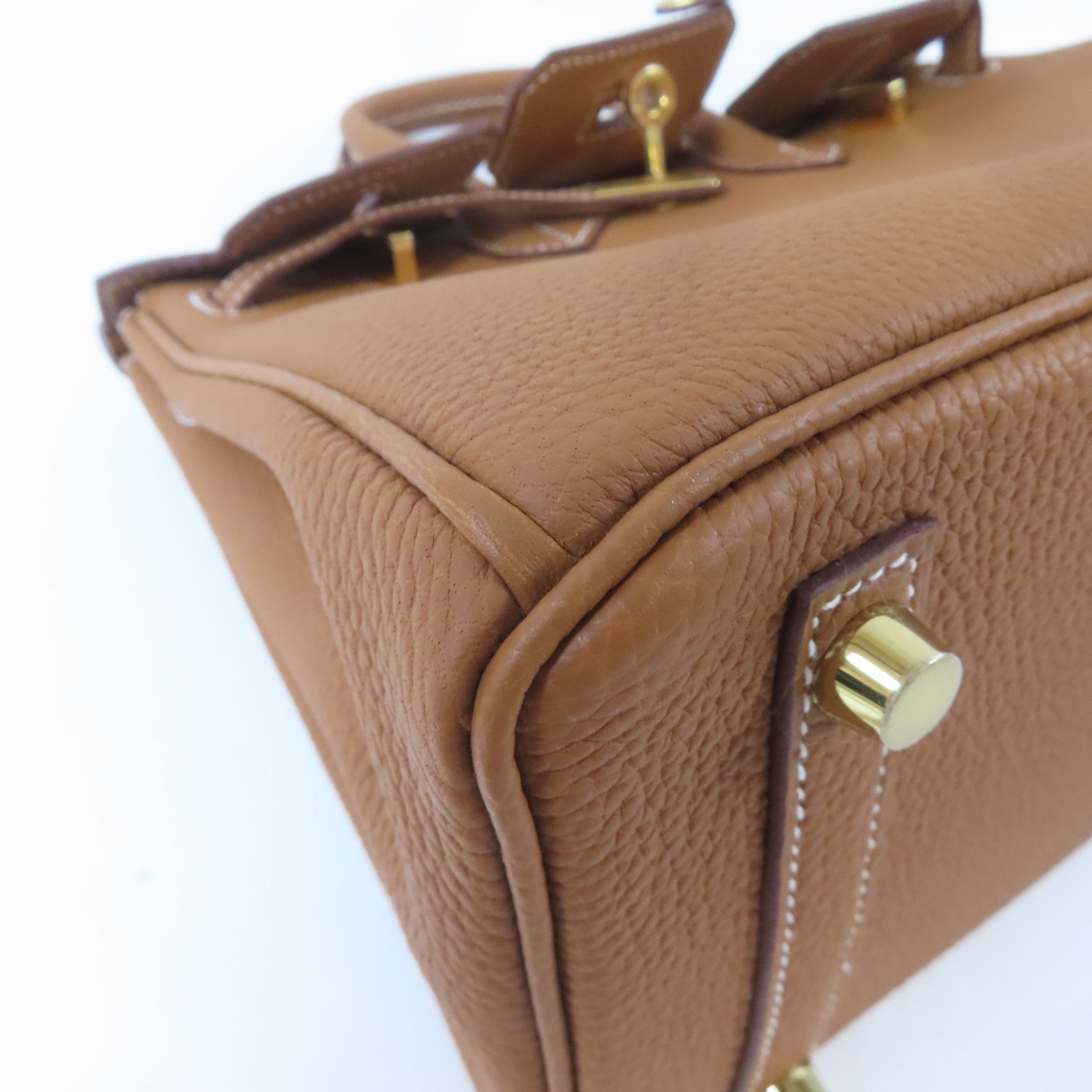 HERMES Togo皮革Birkin 25金扣手挽袋Gold啡色
