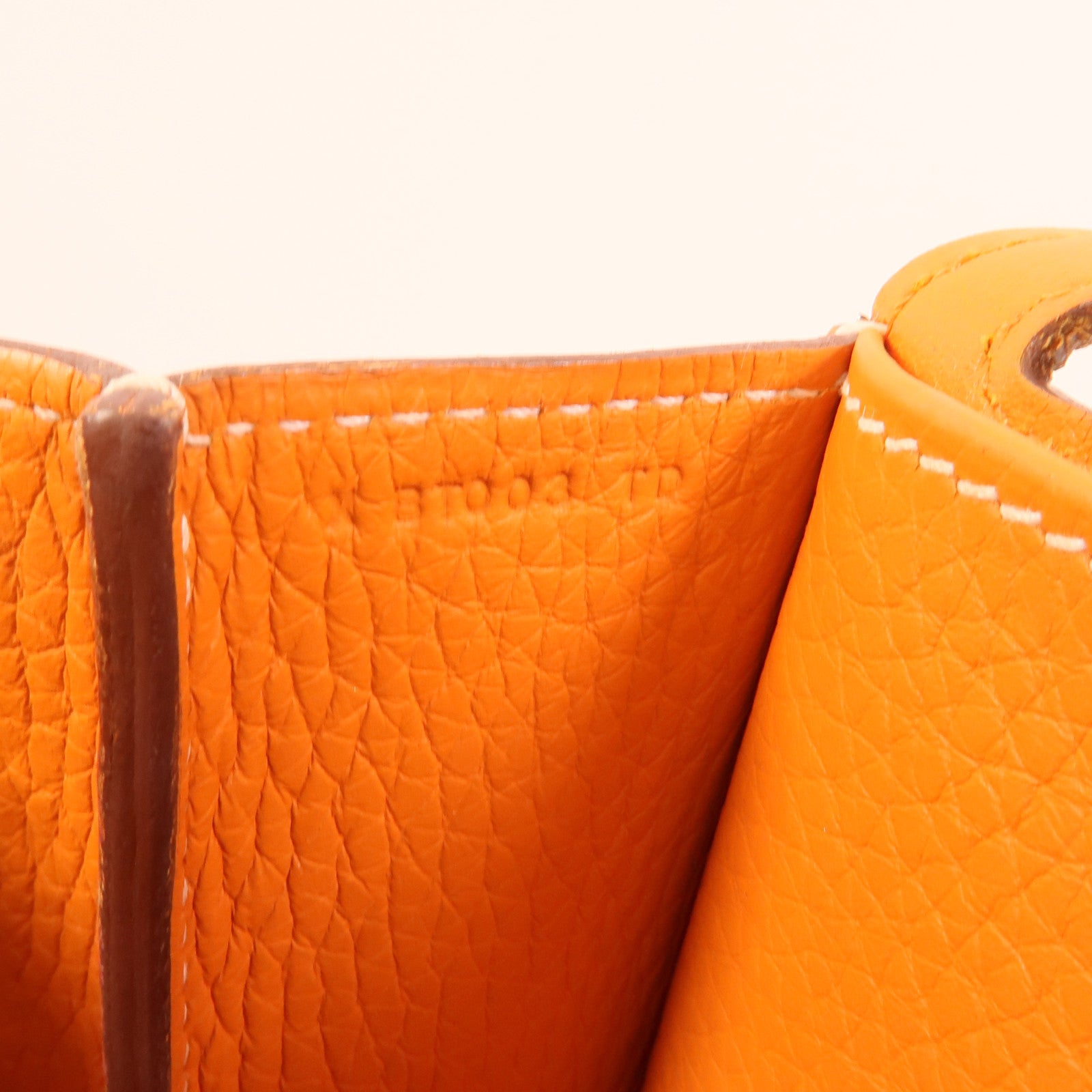 HERMES Clemence皮革Halzan 31手挽肩背兩用袋Orange