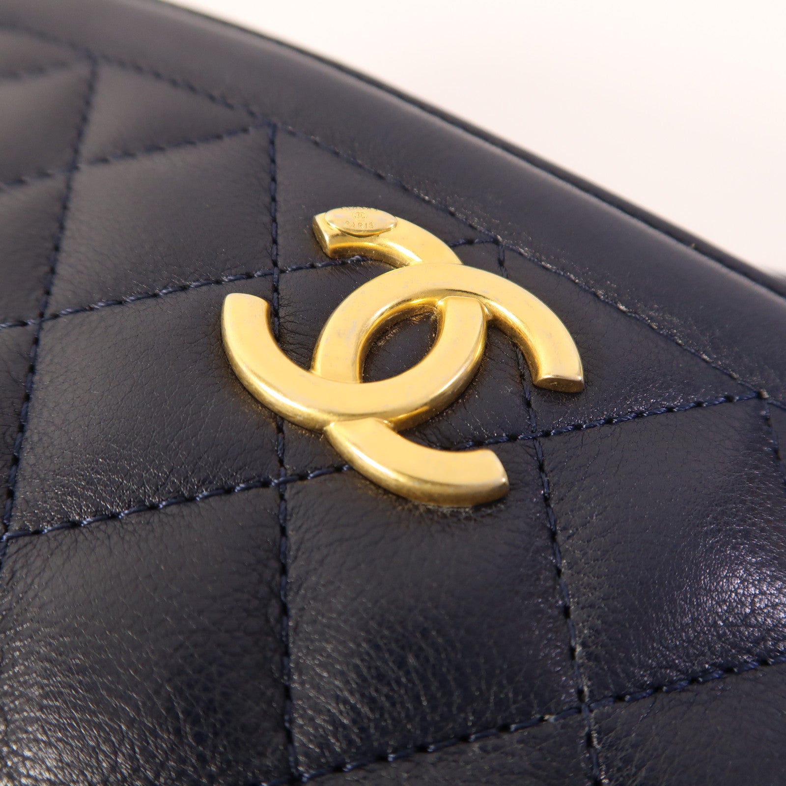 CHANEL 牛皮皮革2 Way Shoulder金扣手挽肩背兩用袋