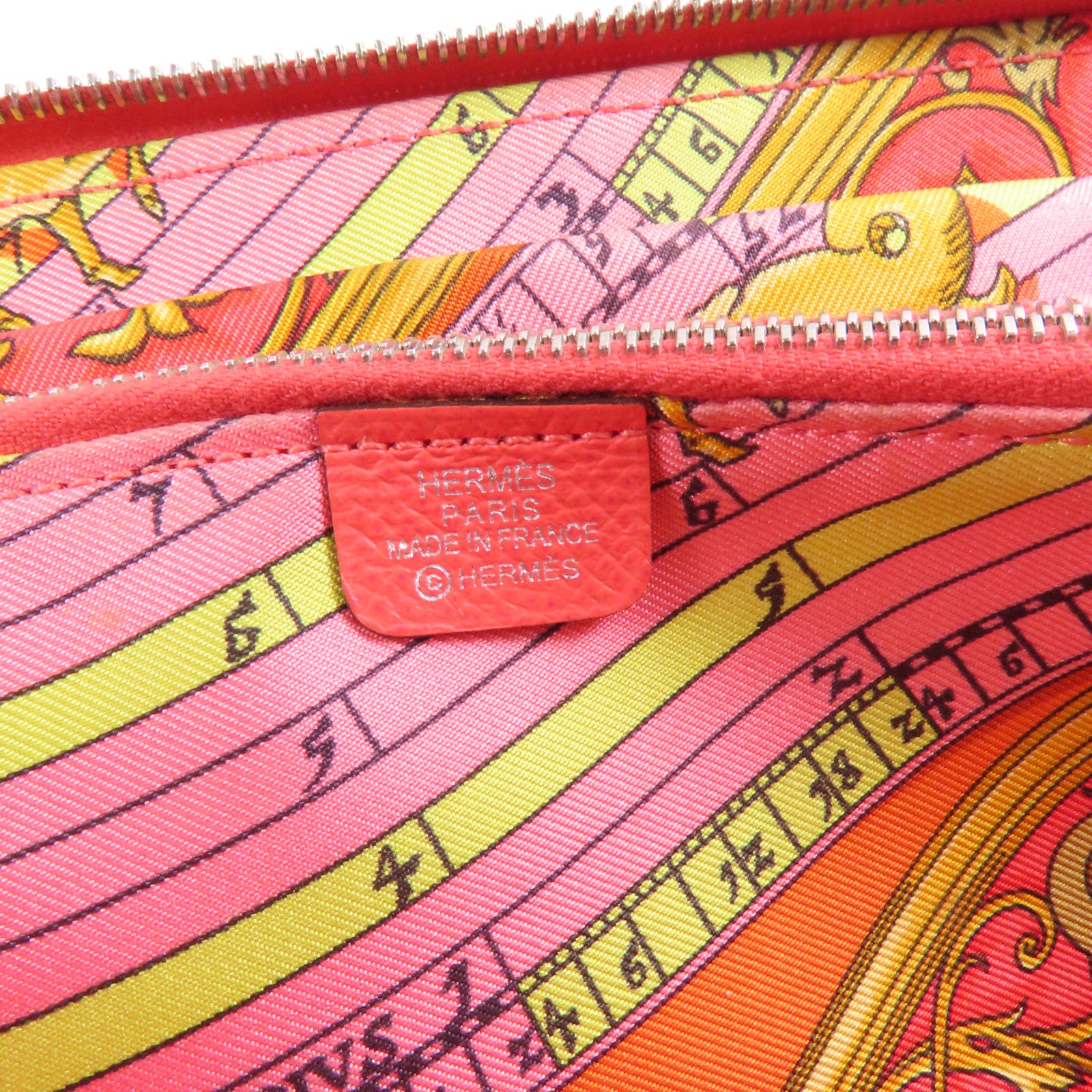 HERMES Epsom皮革Azap Silk In Long Wallet銀扣長錢包T5 Rose Jaipur