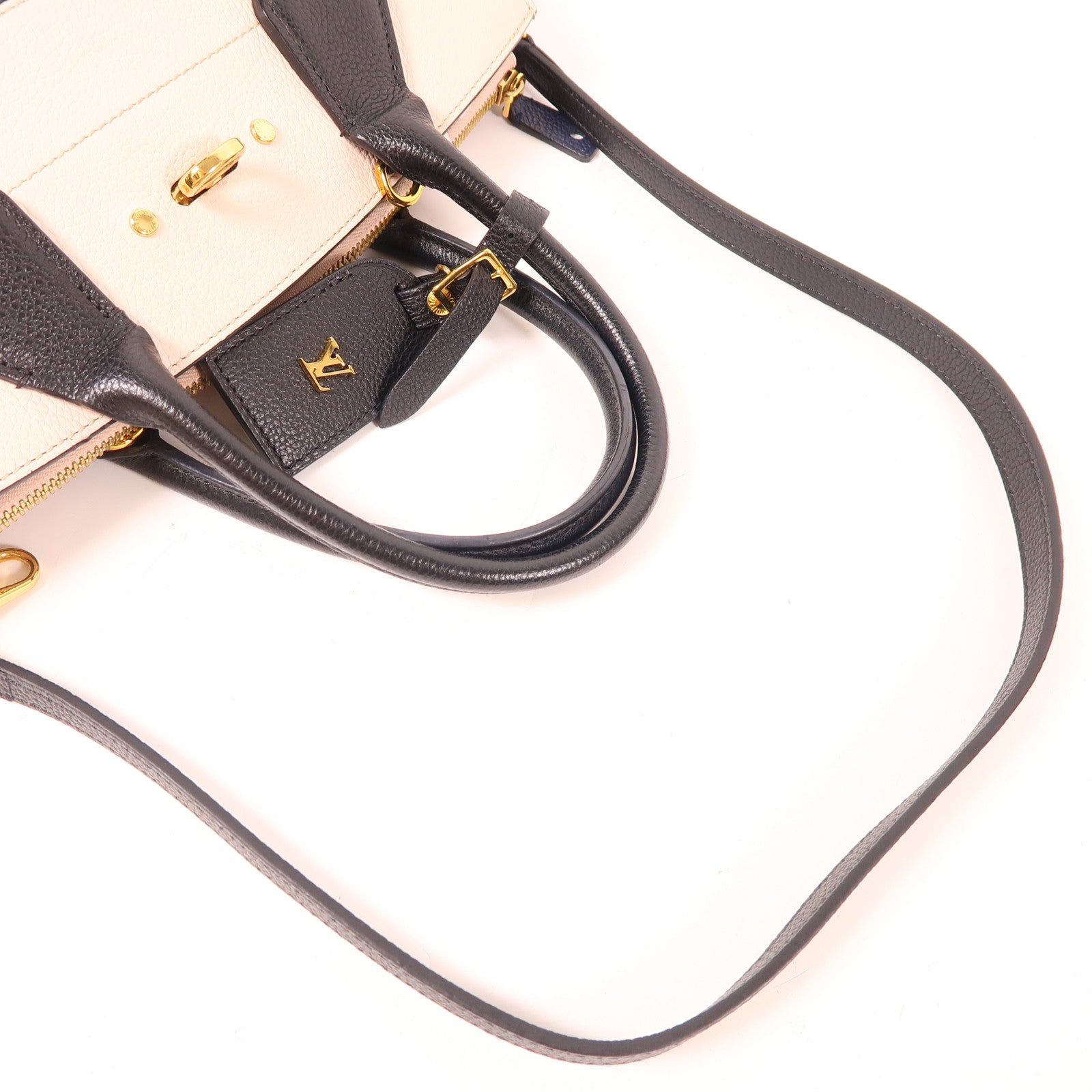 LOUIS VUITTON 牛皮皮革City Steamer MM金扣手挽肩背兩用袋