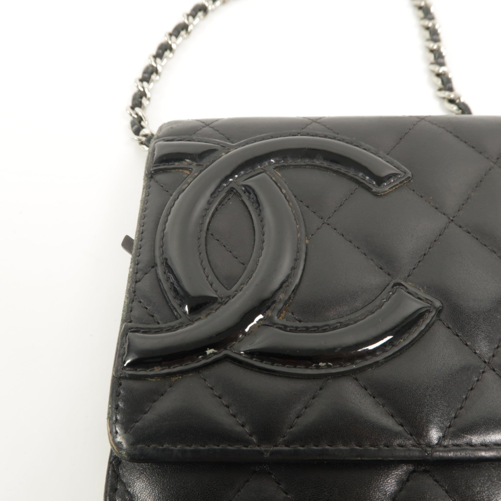 CHANEL 牛皮皮革Cambon Wallet On Chain鏈帶肩背袋