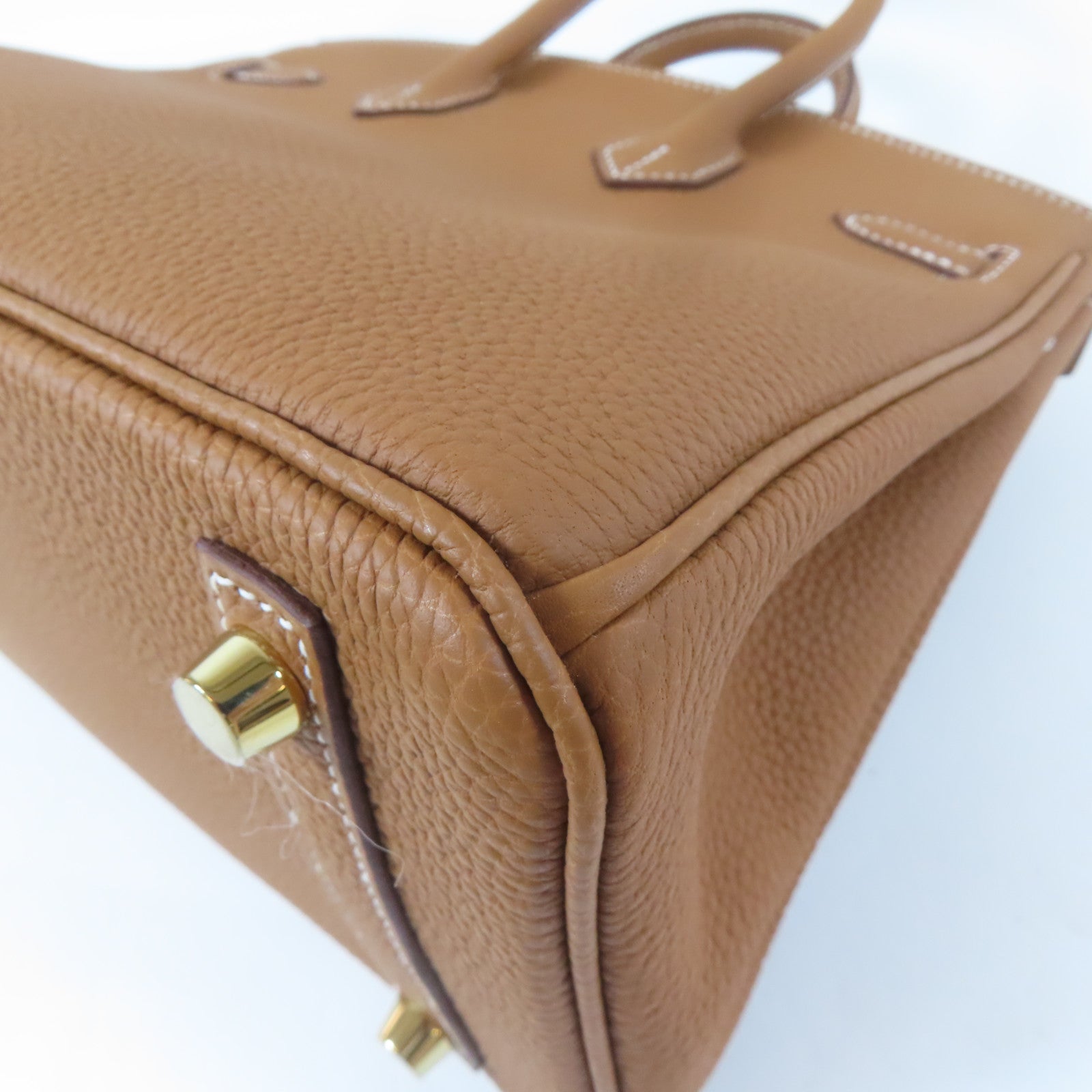 HERMES Togo皮革Birkin 25金扣手挽袋Gold啡色