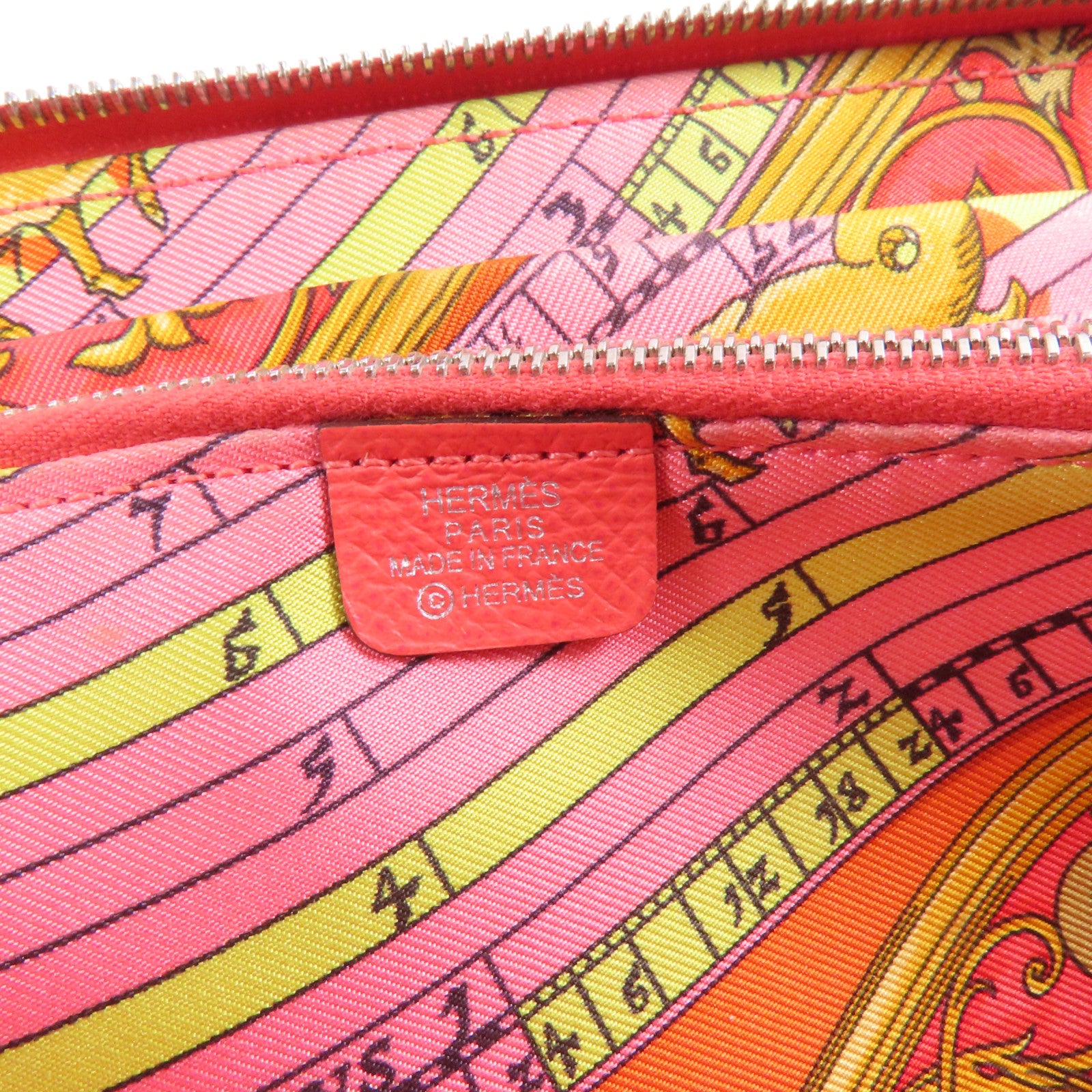 HERMES Epsom皮革Azap Silk In Long Wallet銀扣長錢包T5 Rose Jaipur