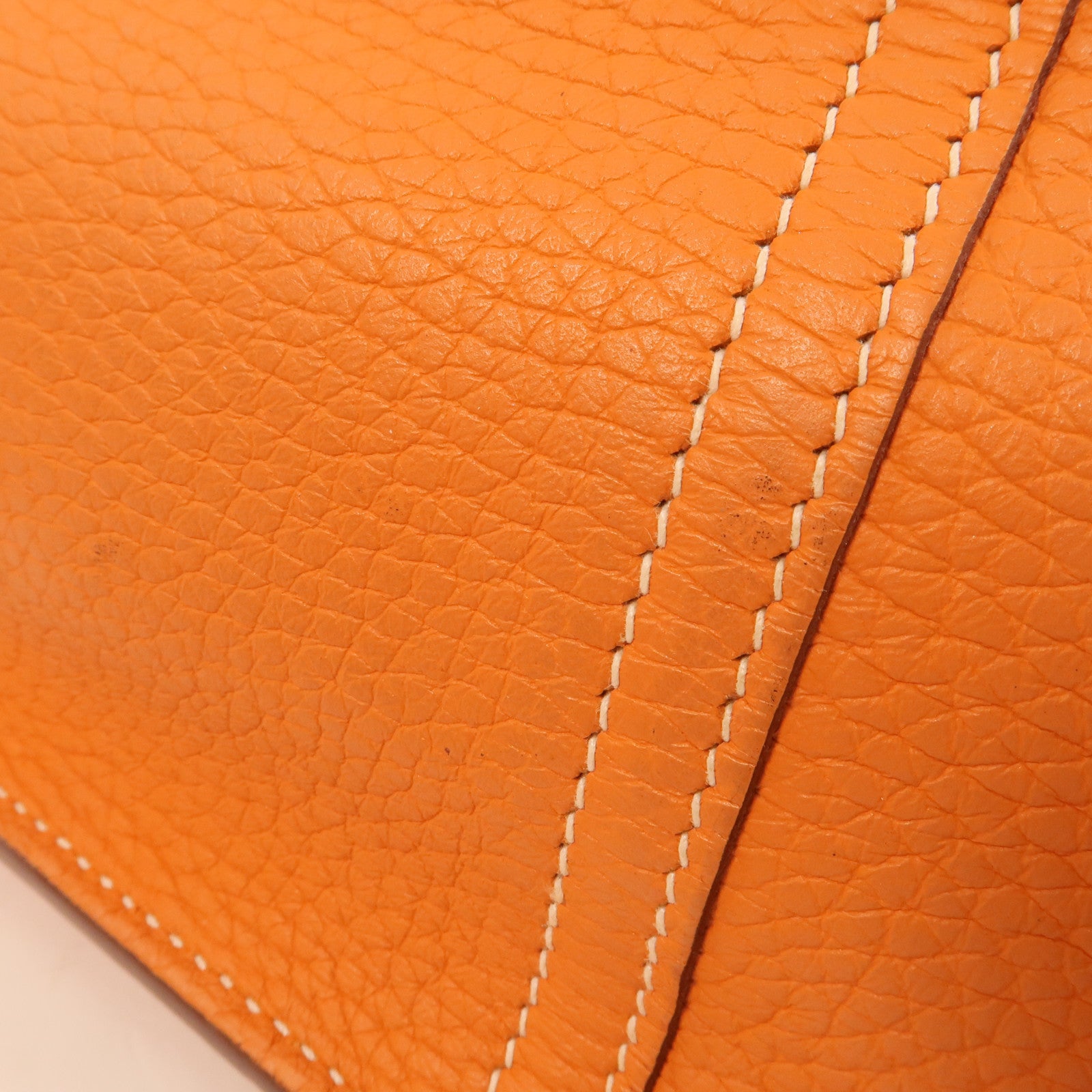 HERMES Clemence皮革Halzan 31手挽肩背兩用袋Orange