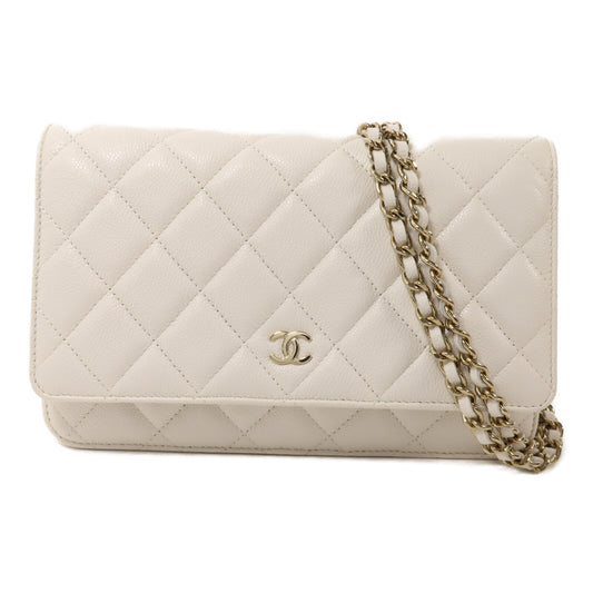 CHANEL 牛皮皮革Wallet On Chain鏈帶肩背袋