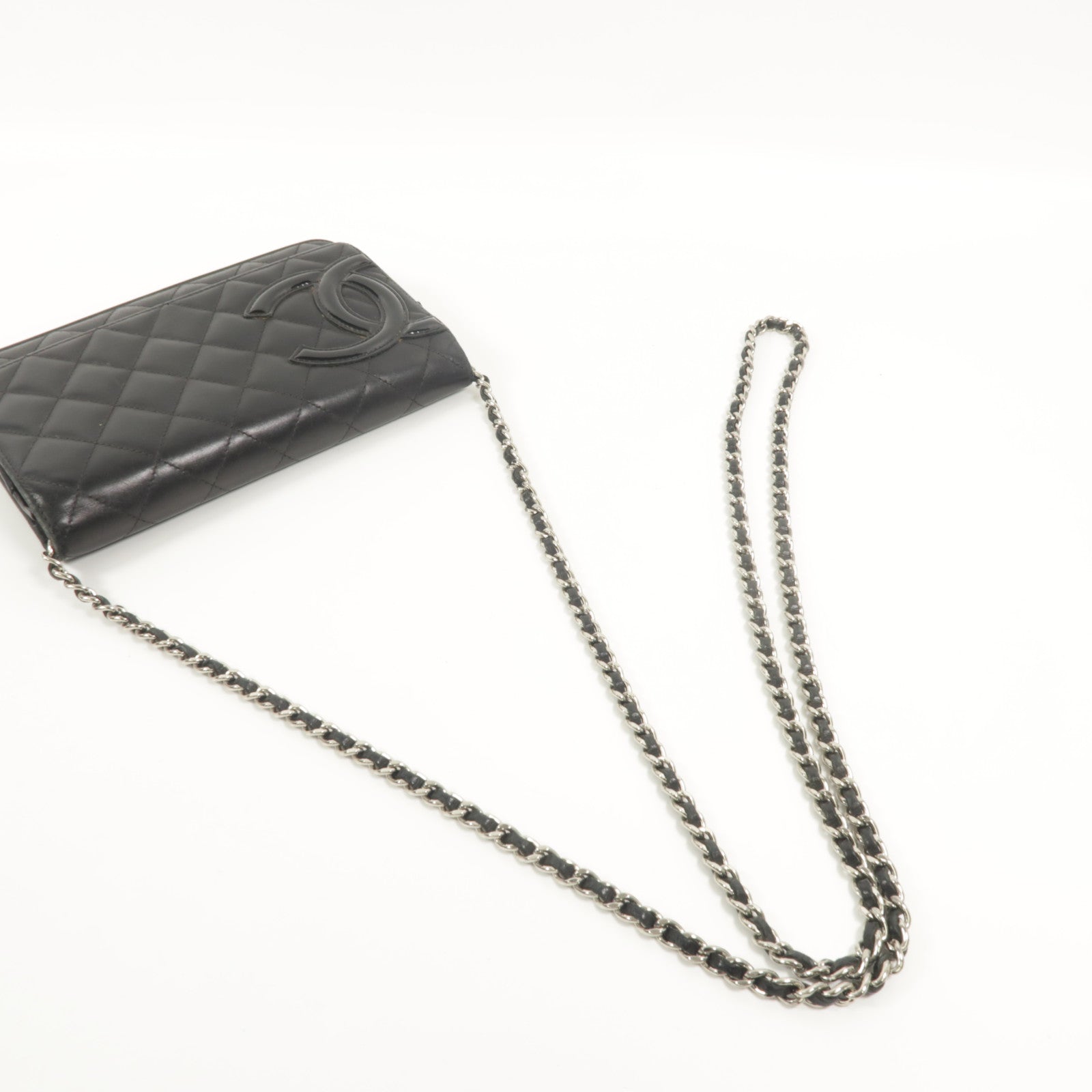 CHANEL 牛皮皮革Cambon Wallet On Chain鏈帶肩背袋