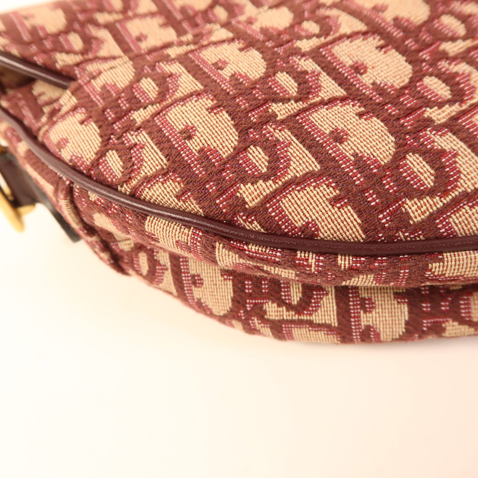 Dior 帆布Saddle Bag金扣肩背袋