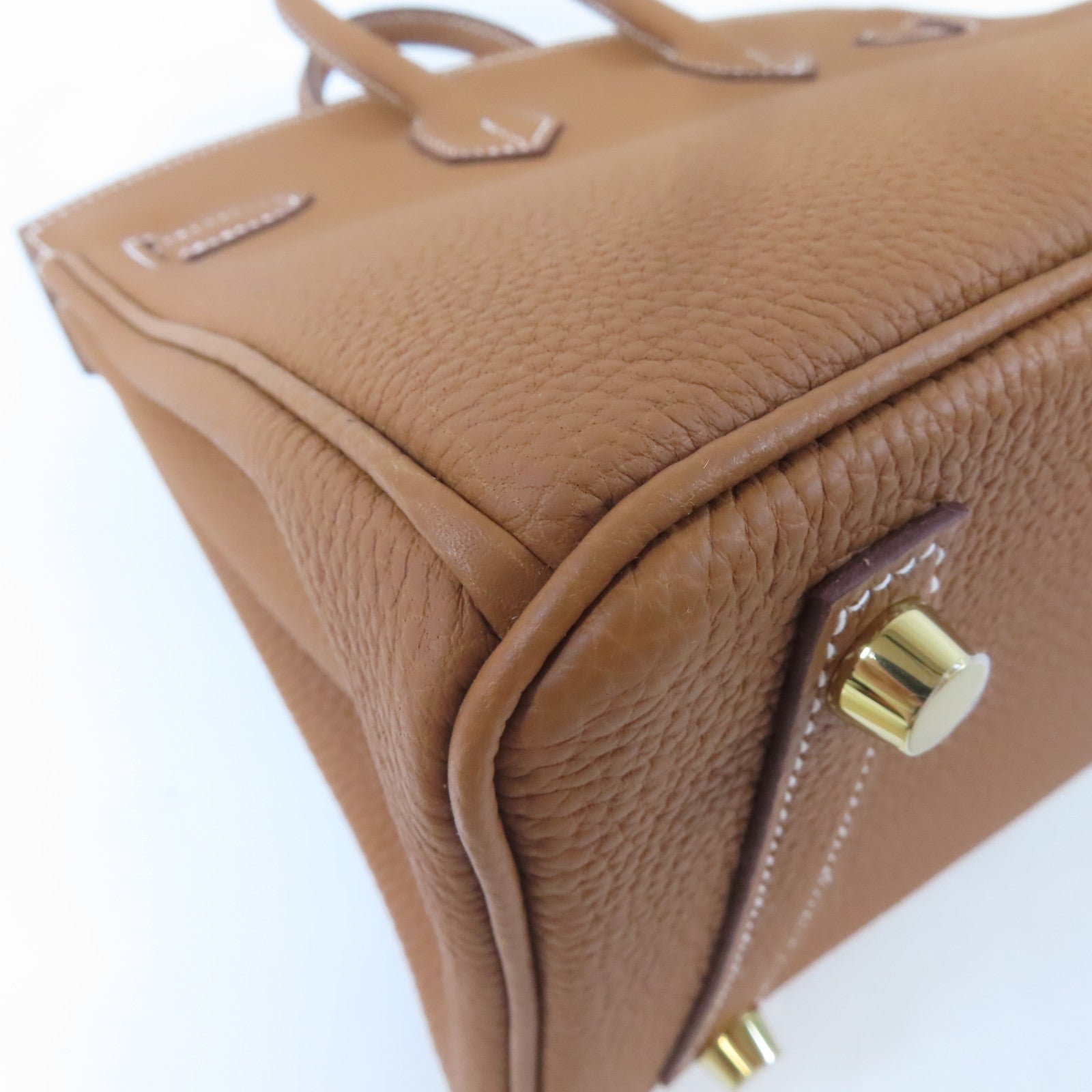HERMES Togo皮革Birkin 25金扣手挽袋Gold啡色