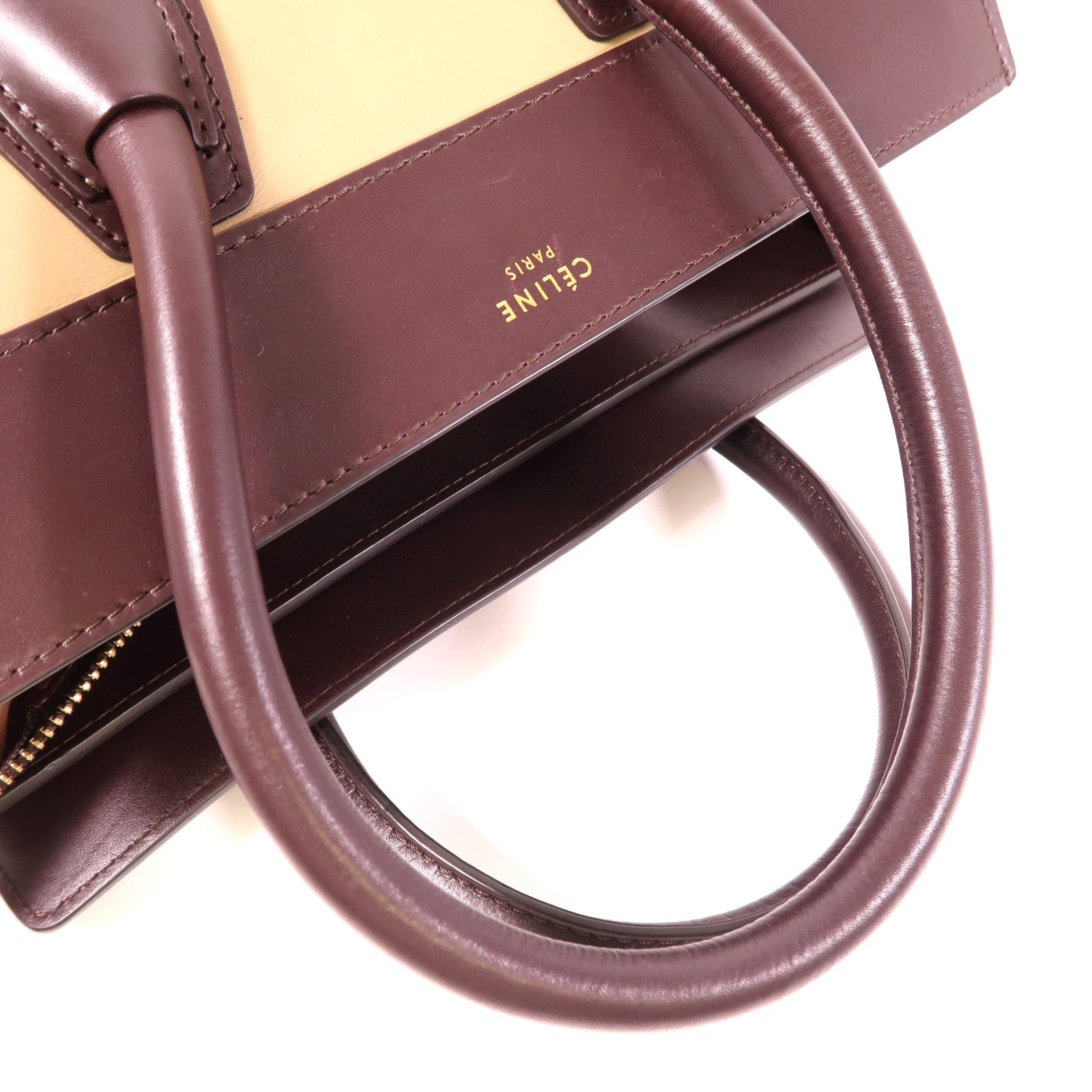 CELINE 牛皮皮革Mini Luggage金扣手挽袋