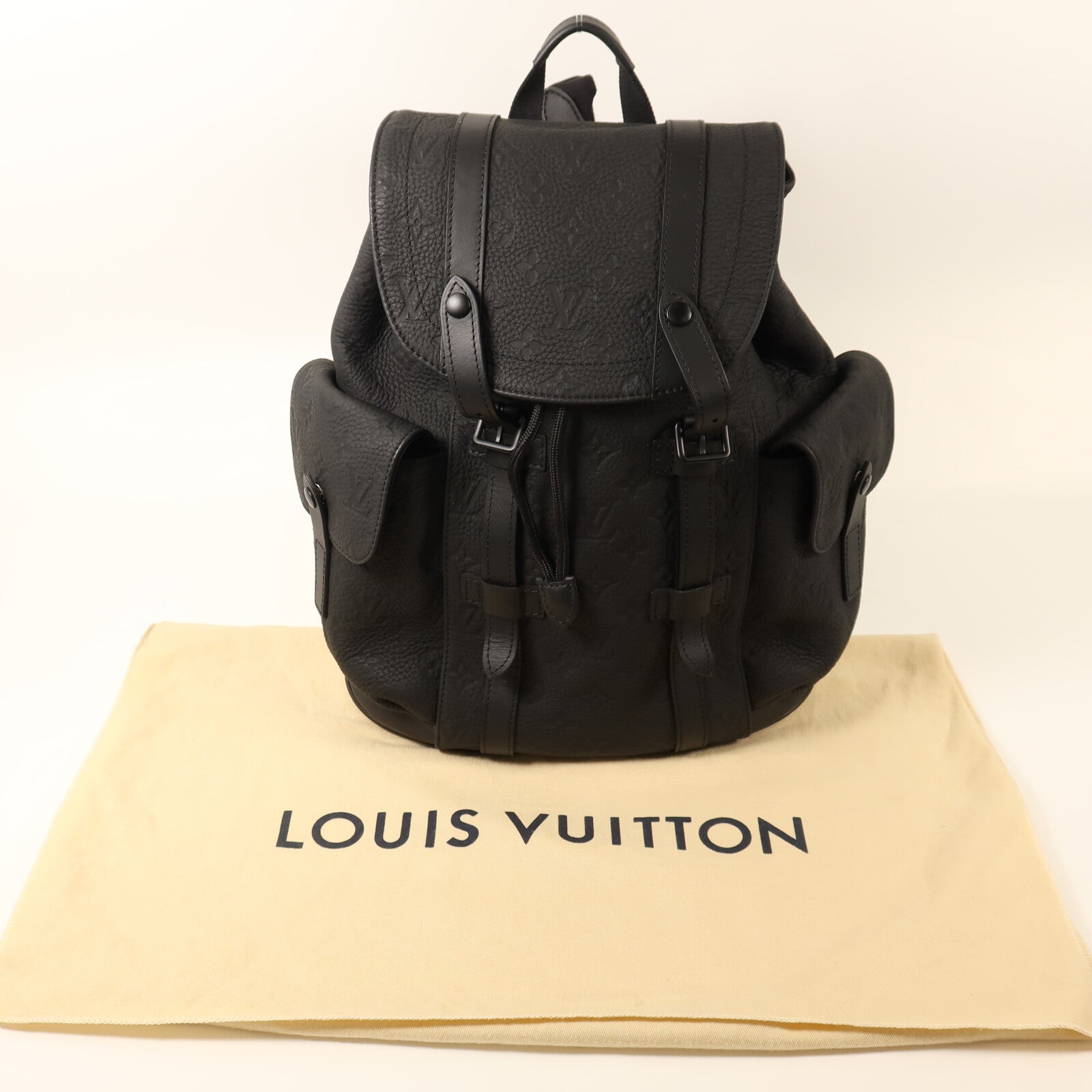 LOUIS VUITTON Monogram Taurillon Christopher PM背包