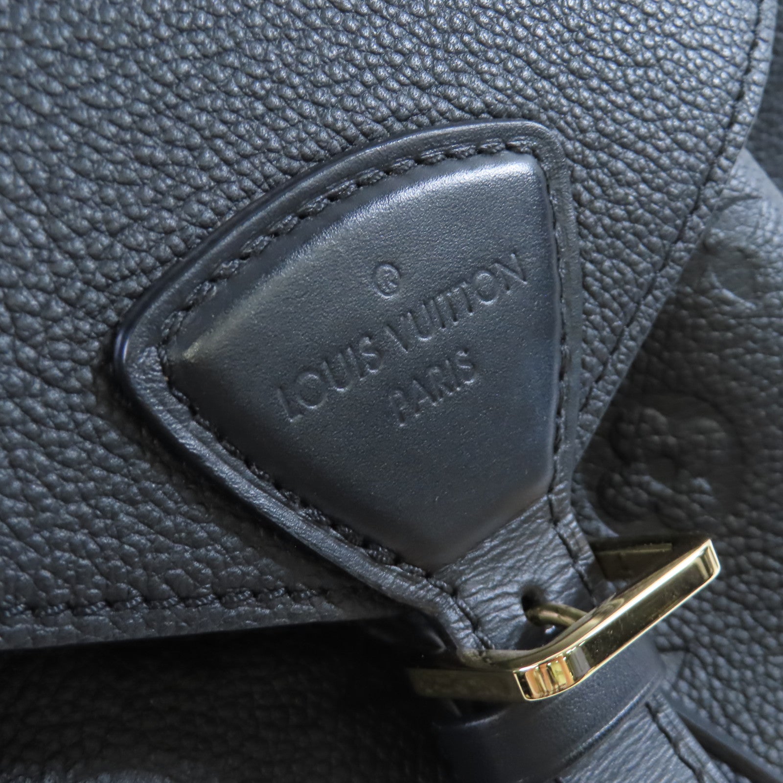 LOUIS VUITTON Monogram Empreinte Momssouris Backpac金扣背包黑色