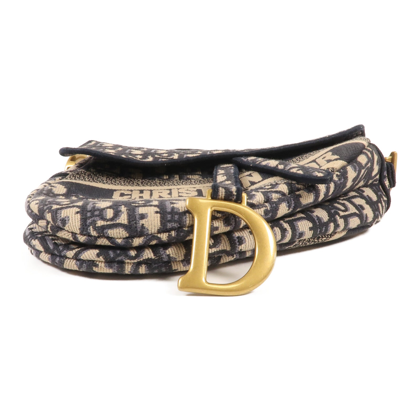 Dior 帆布Saddle金扣手挽肩背兩用袋