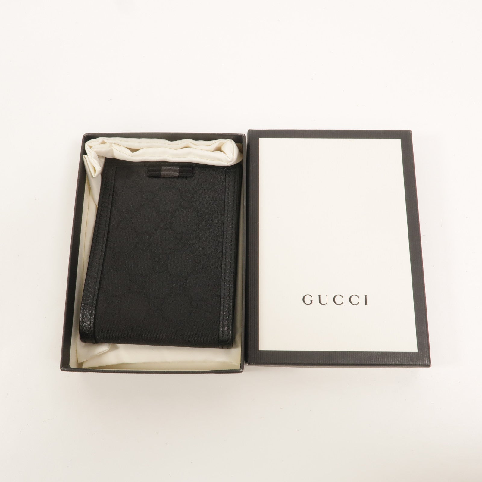 GUCCI 尼龍/牛皮皮革GG Bifold Wallet錢包