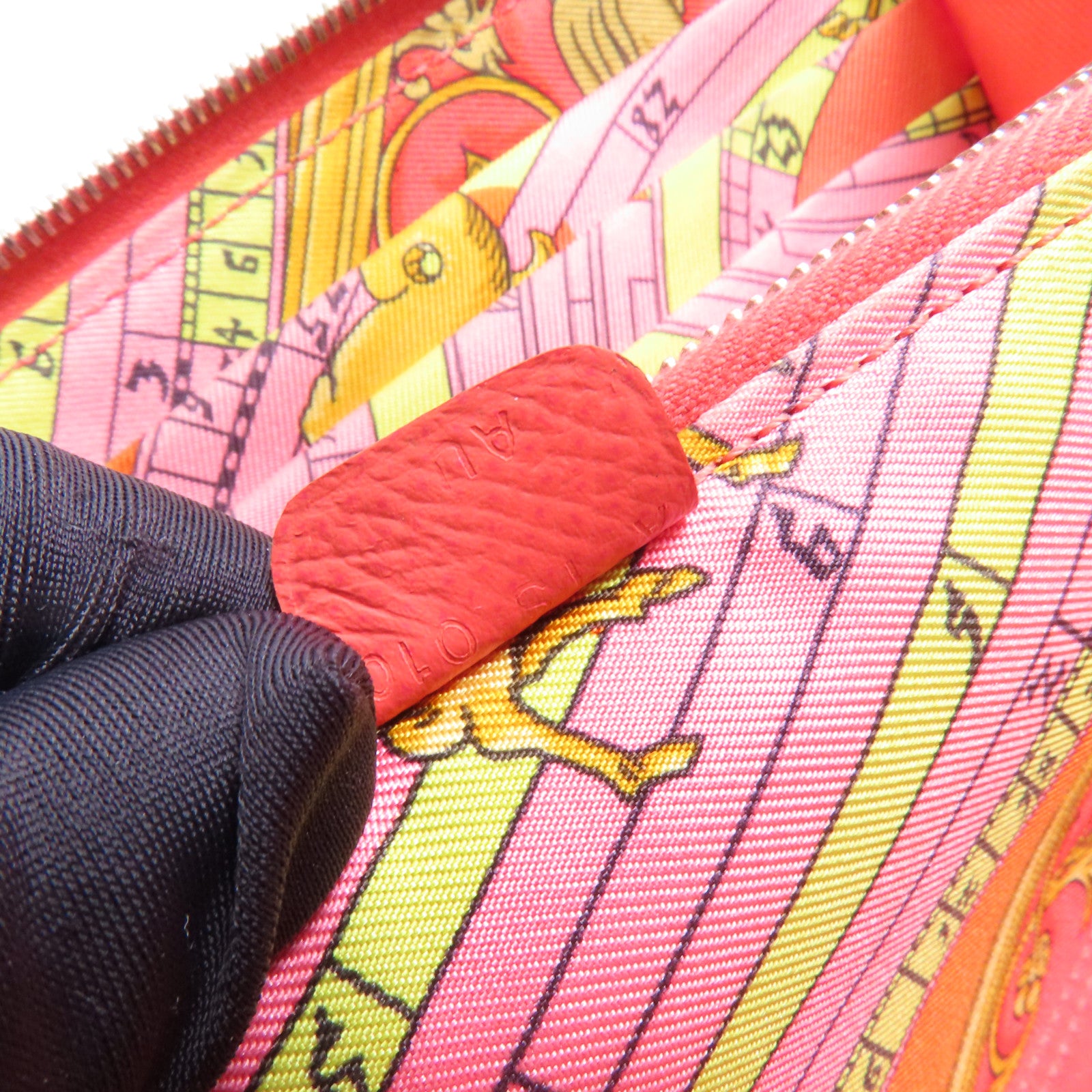 HERMES Epsom皮革Azap Silk In Long Wallet銀扣長錢包T5 Rose Jaipur