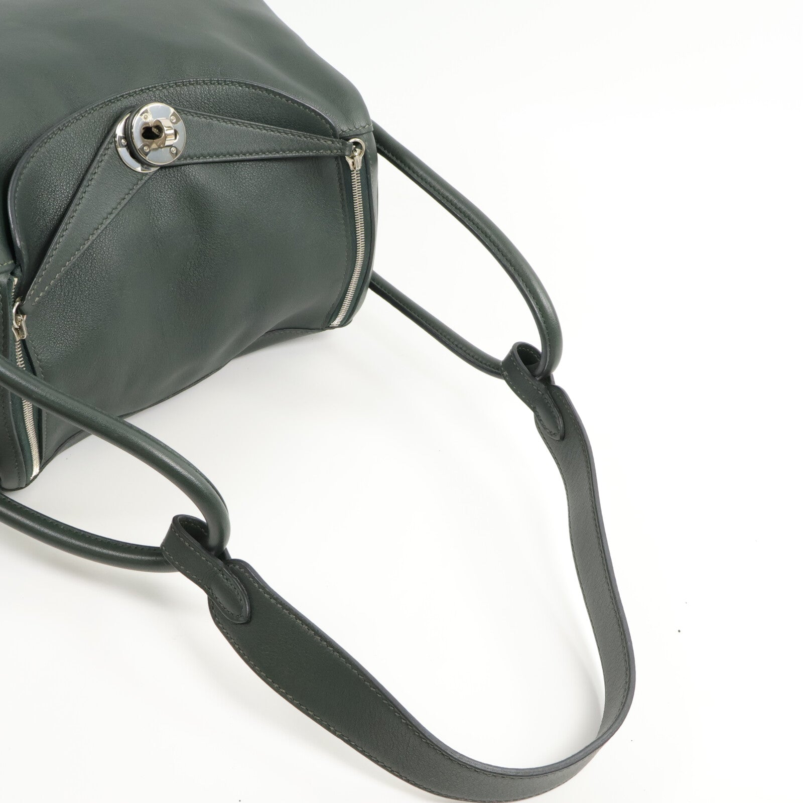 HERMES Swift皮革Lindy 26手挽肩背兩用袋Vert Cypres