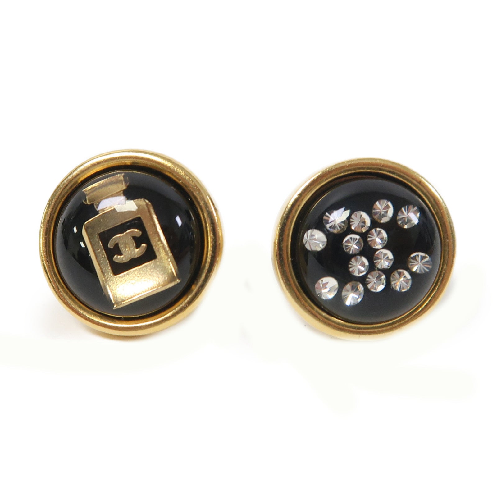 CHANEL 金屬Earrings耳環金色/黑色