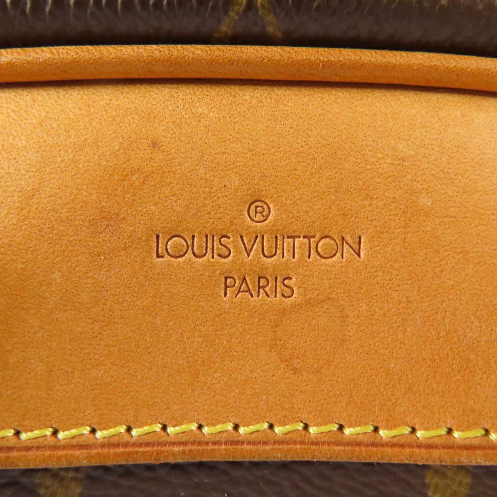 LOUIS VUITTON Monogram Trouville金扣手挽袋棕色