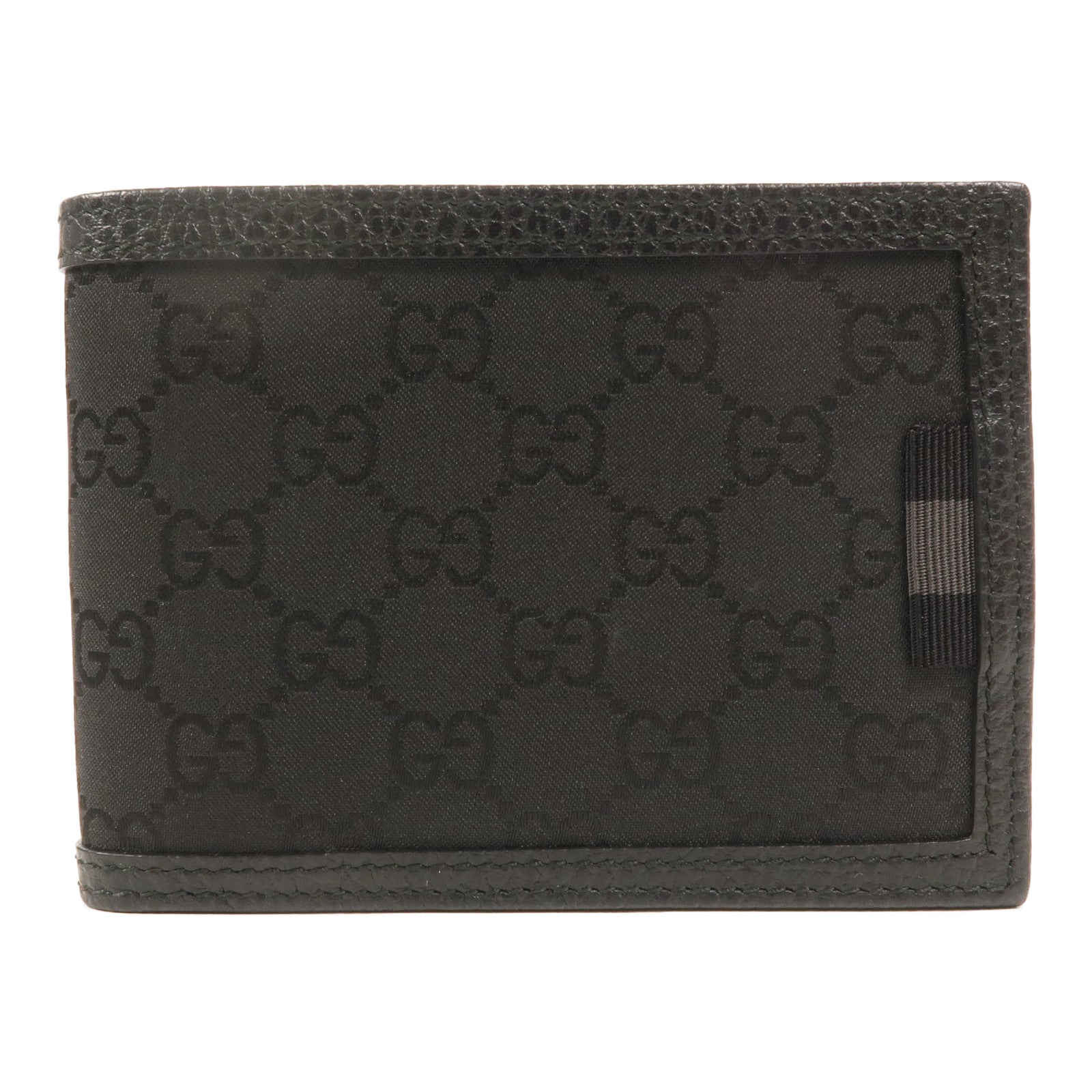 GUCCI 尼龍/牛皮皮革GG Bifold Wallet錢包