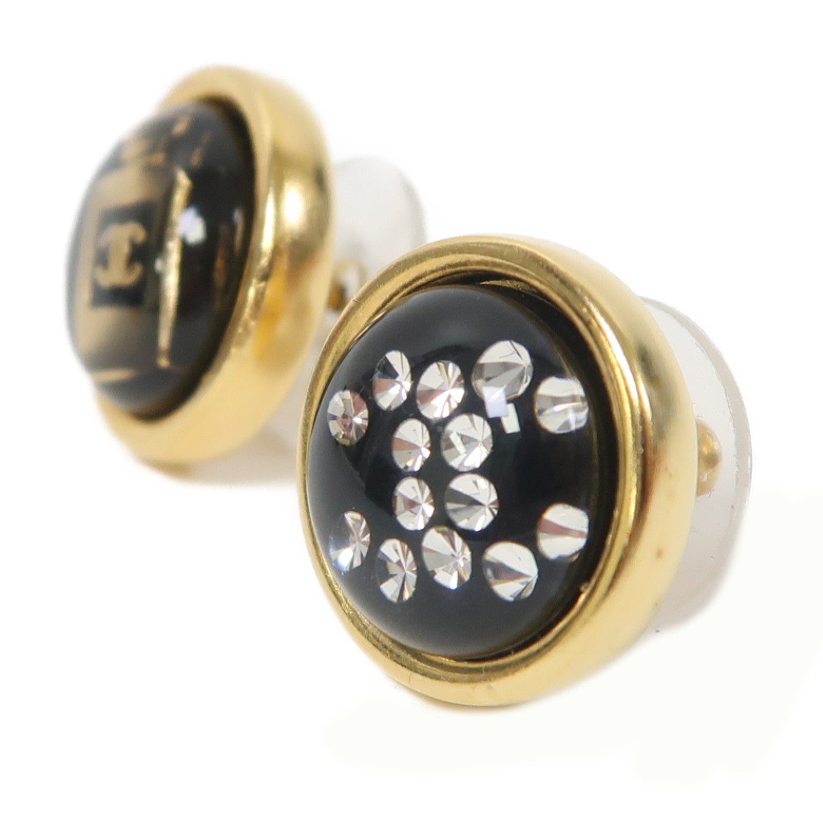 CHANEL 金屬Earrings耳環金色/黑色