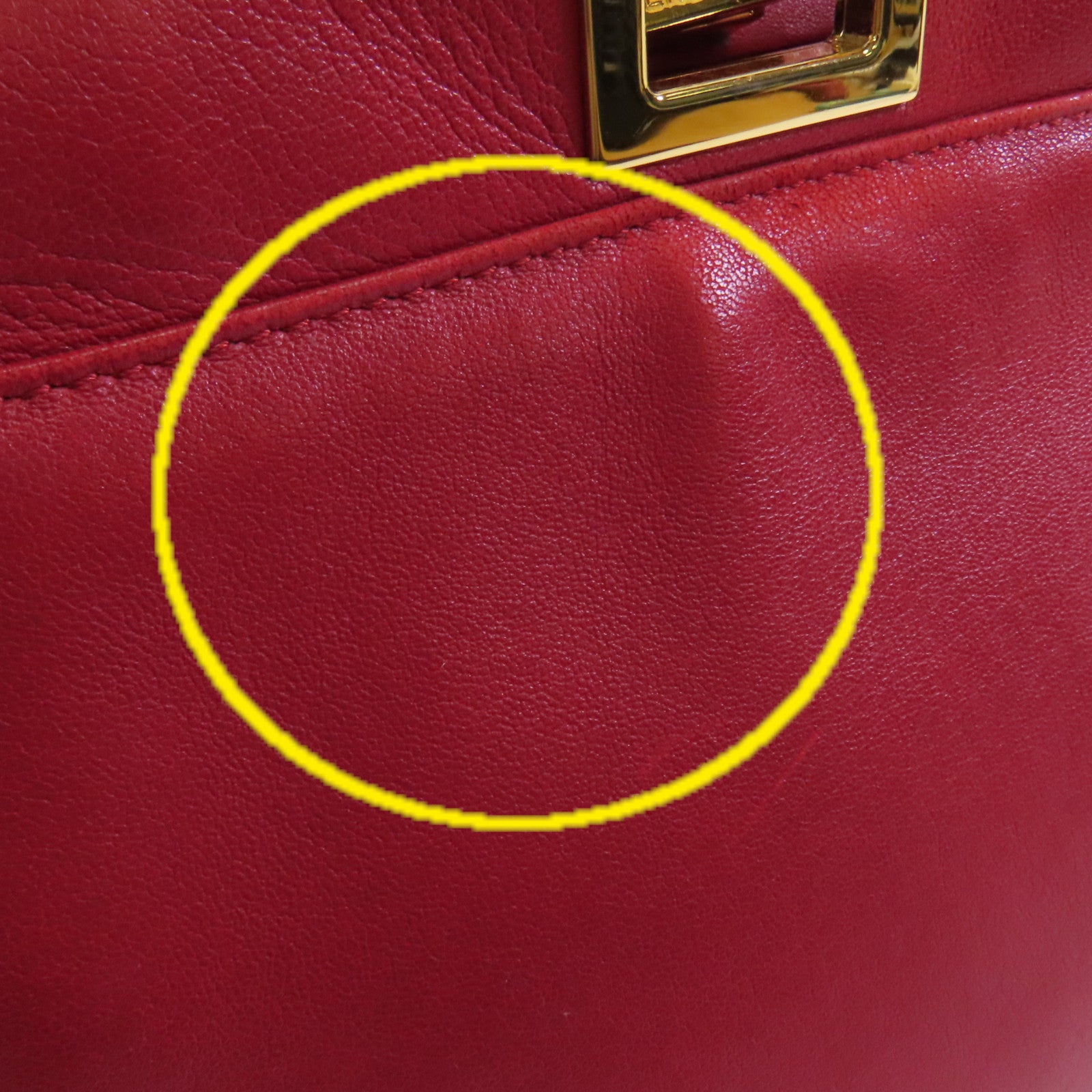 FENDI 羊皮皮革Peekaboo Mini金扣手挽肩背兩用袋