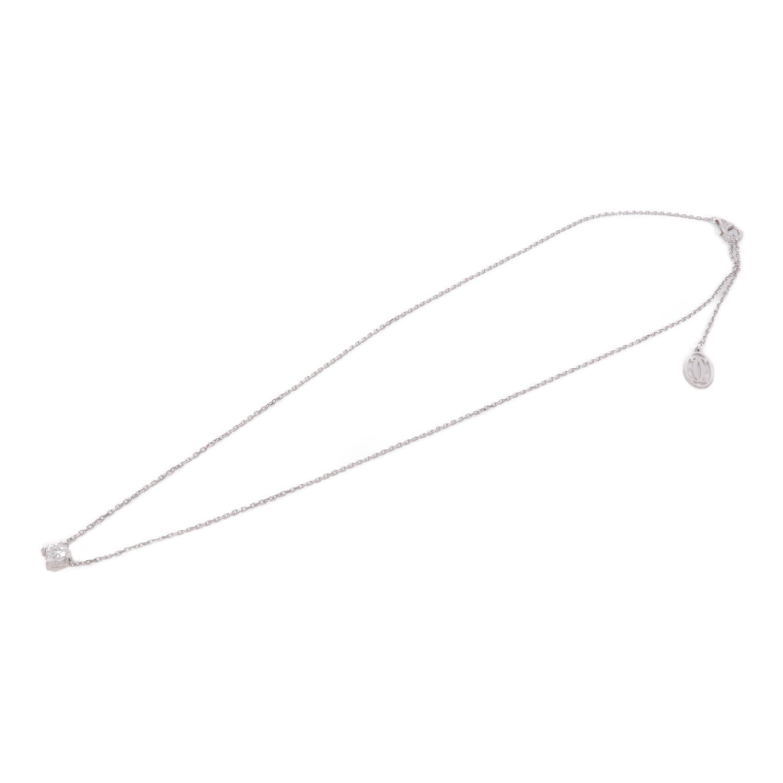 CARTIER 18K白金C De Diamond Necklace項鍊