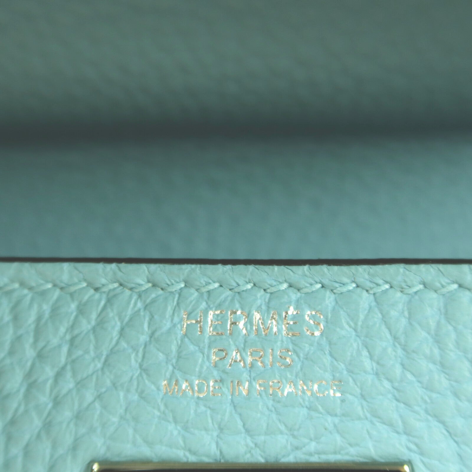 HERMES Togo皮革Kelly 28銀扣手挽肩背兩用袋Bleu Atoll