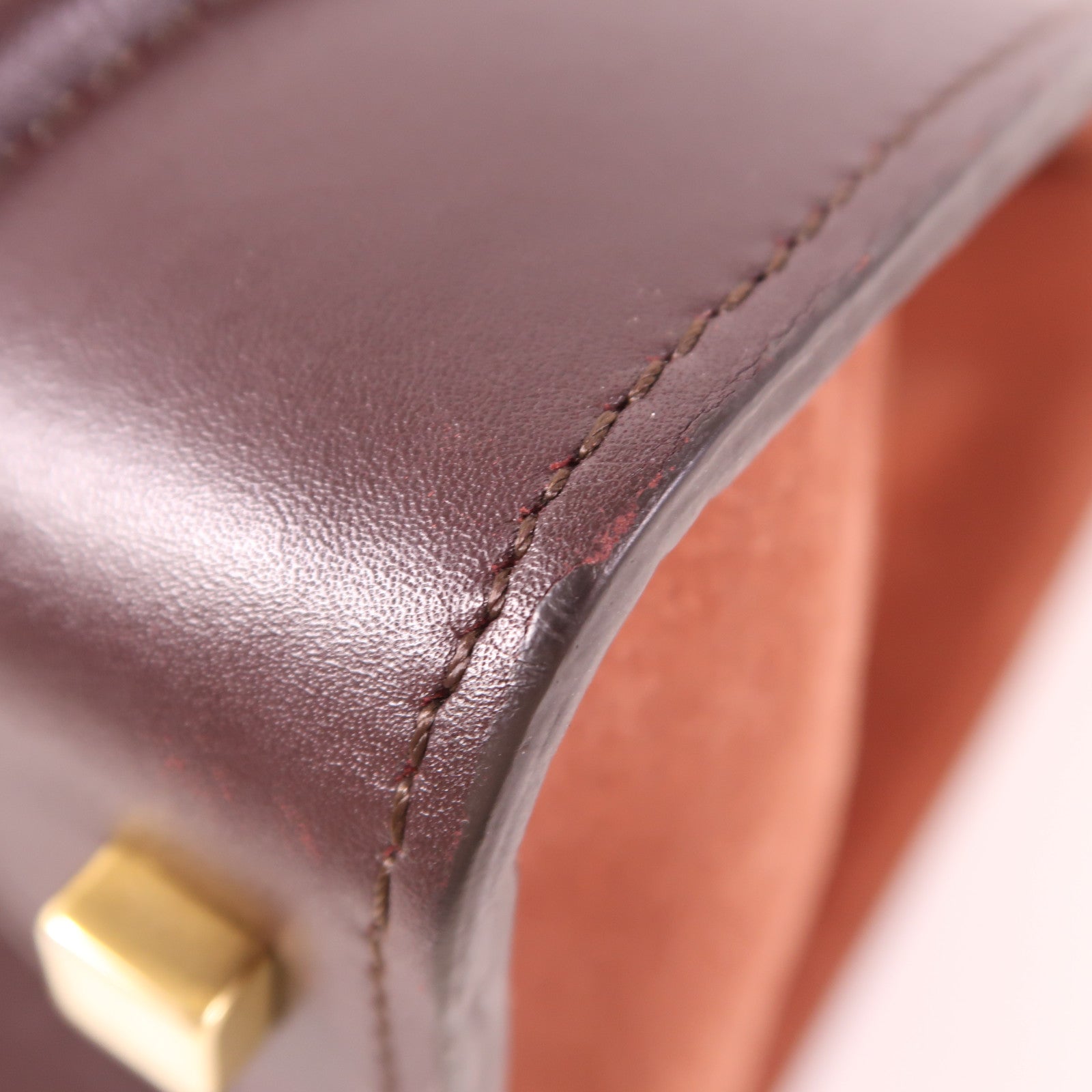 CELINE 牛皮皮革Mini Luggage金扣手挽袋